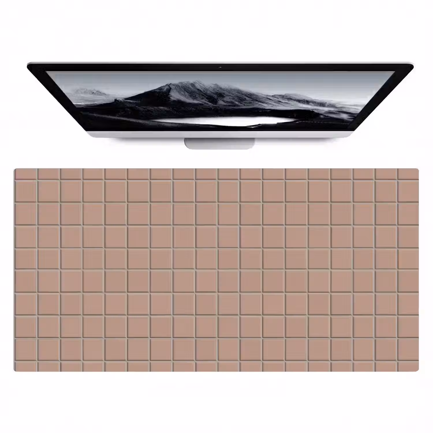 Patroon - Tegel - Oudroze Muismat XXL klein 681 -zzz3d