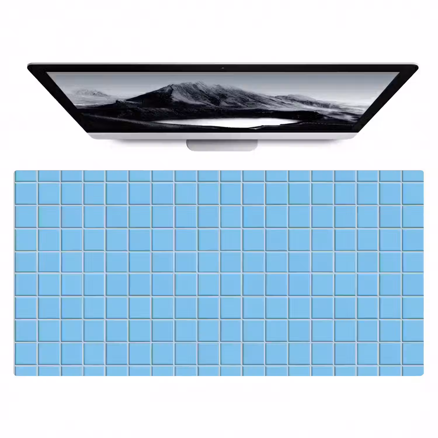 Patroon - Tegel - Pastel - Blauw Muismat XXL klein 681 -zzz3d
