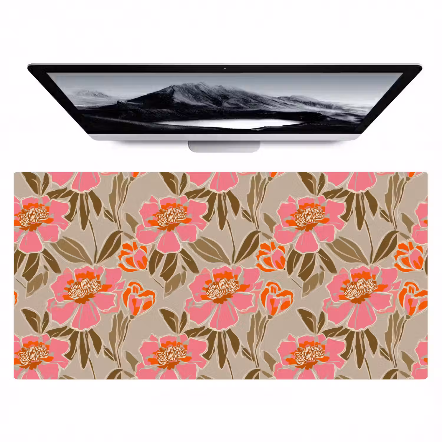 Pioenrozen - Patroon - Roze Muismat XXL klein 681 -zzz3d