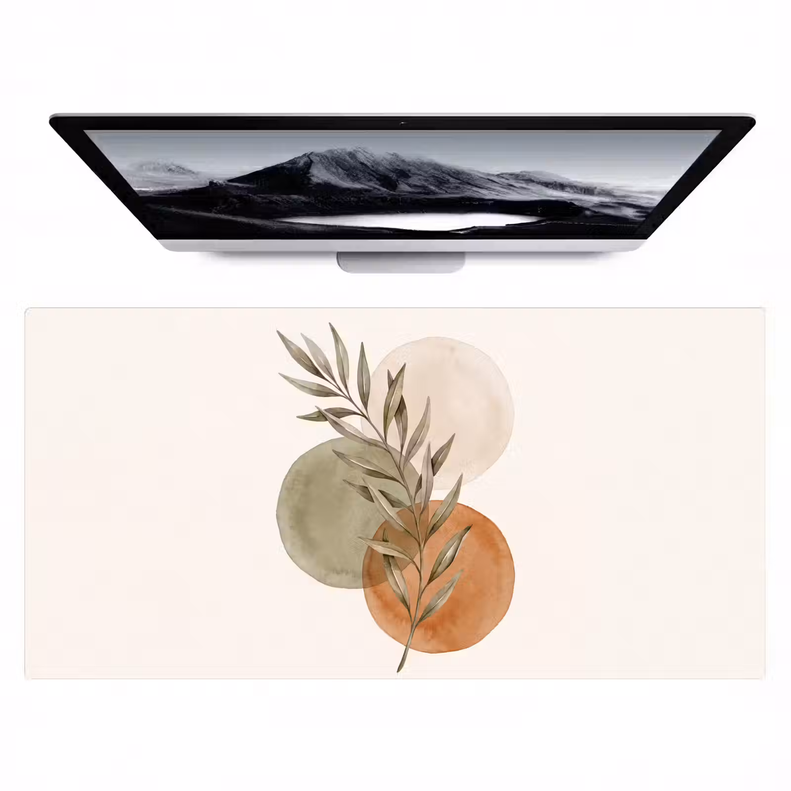 Desk Mat - Plant - Circles - Abstract - Plant - Cirkels - Abstract Muismat XXL klein