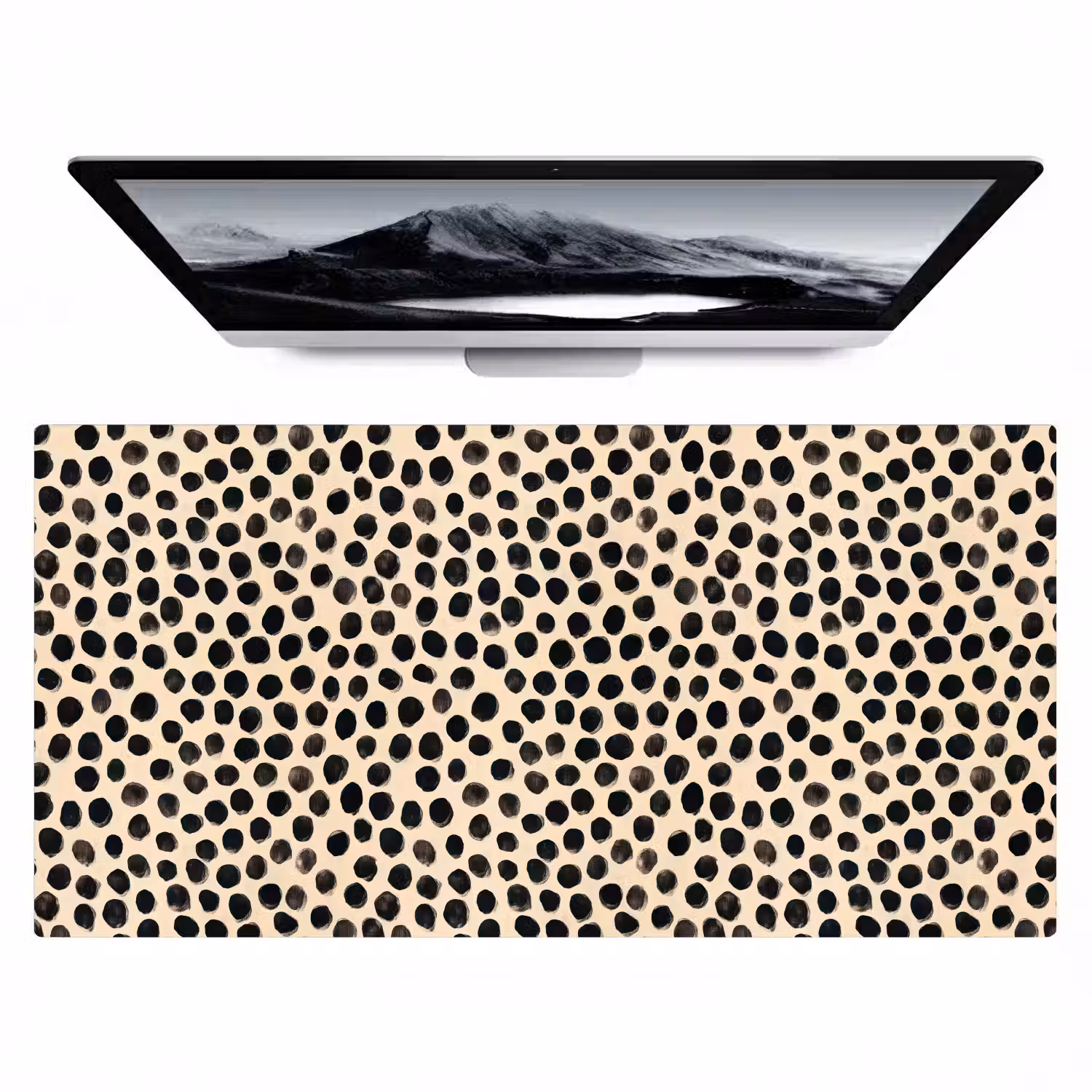 Stippen - Patroon - Zwart Muismat XXL klein 681 -zzz3d