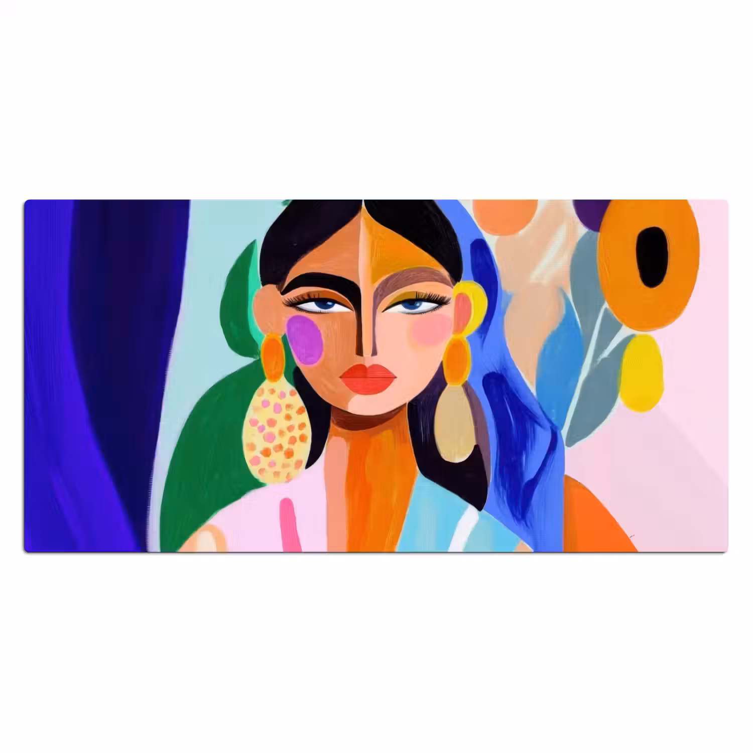 Portret - Vrouw - Modern Muismat XXL klein -3d_leeg