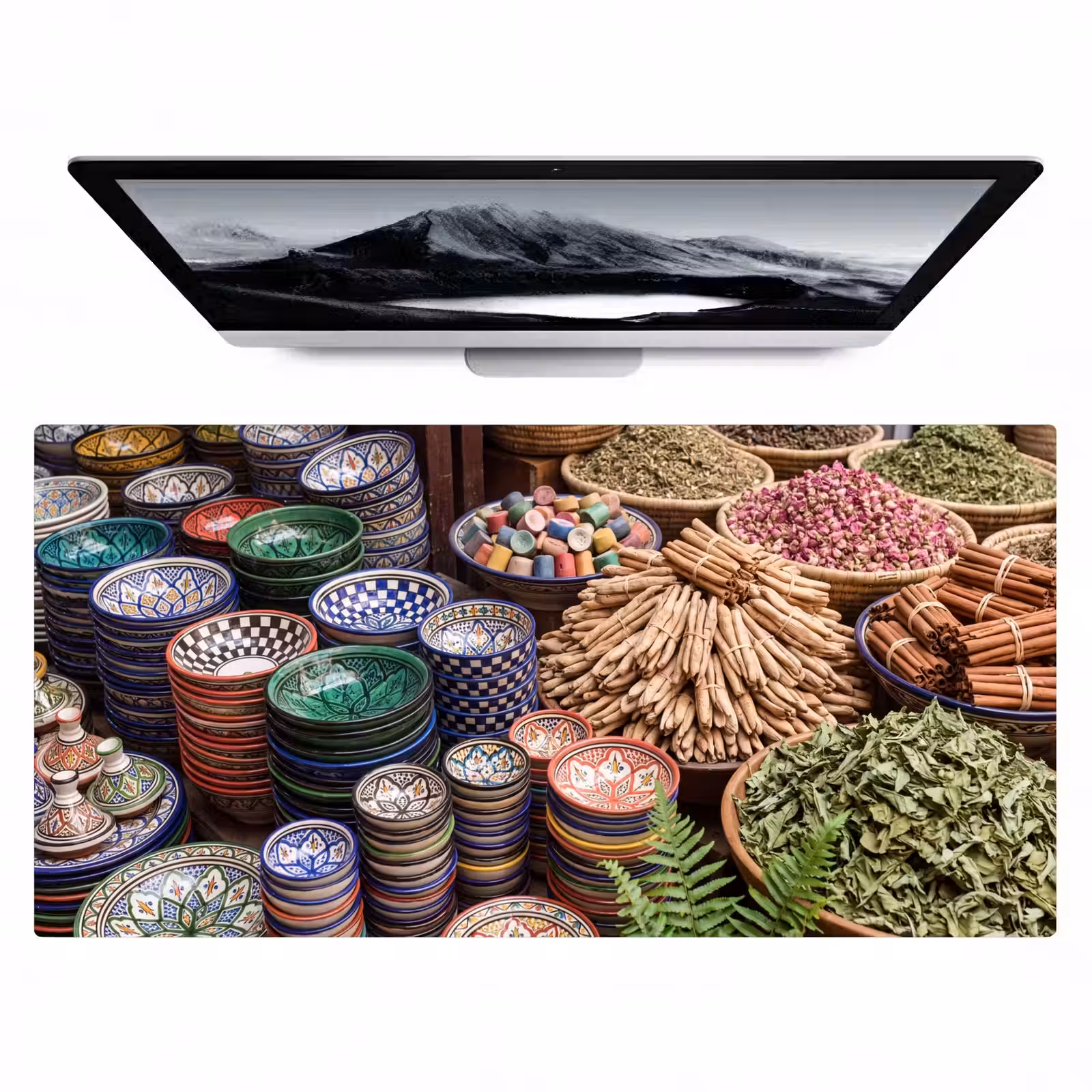 Desk Mat - Pottery - Oriental - Colorful - Aardewerk - Oosters - Kleurrijk Muismat XXL klein