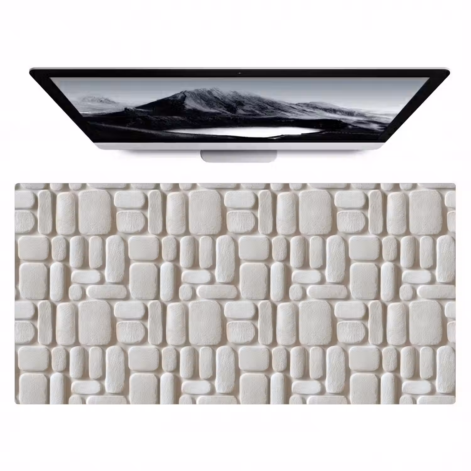 Reliëf - Structuur - Wit Muismat XXL klein 681 -zzz3d