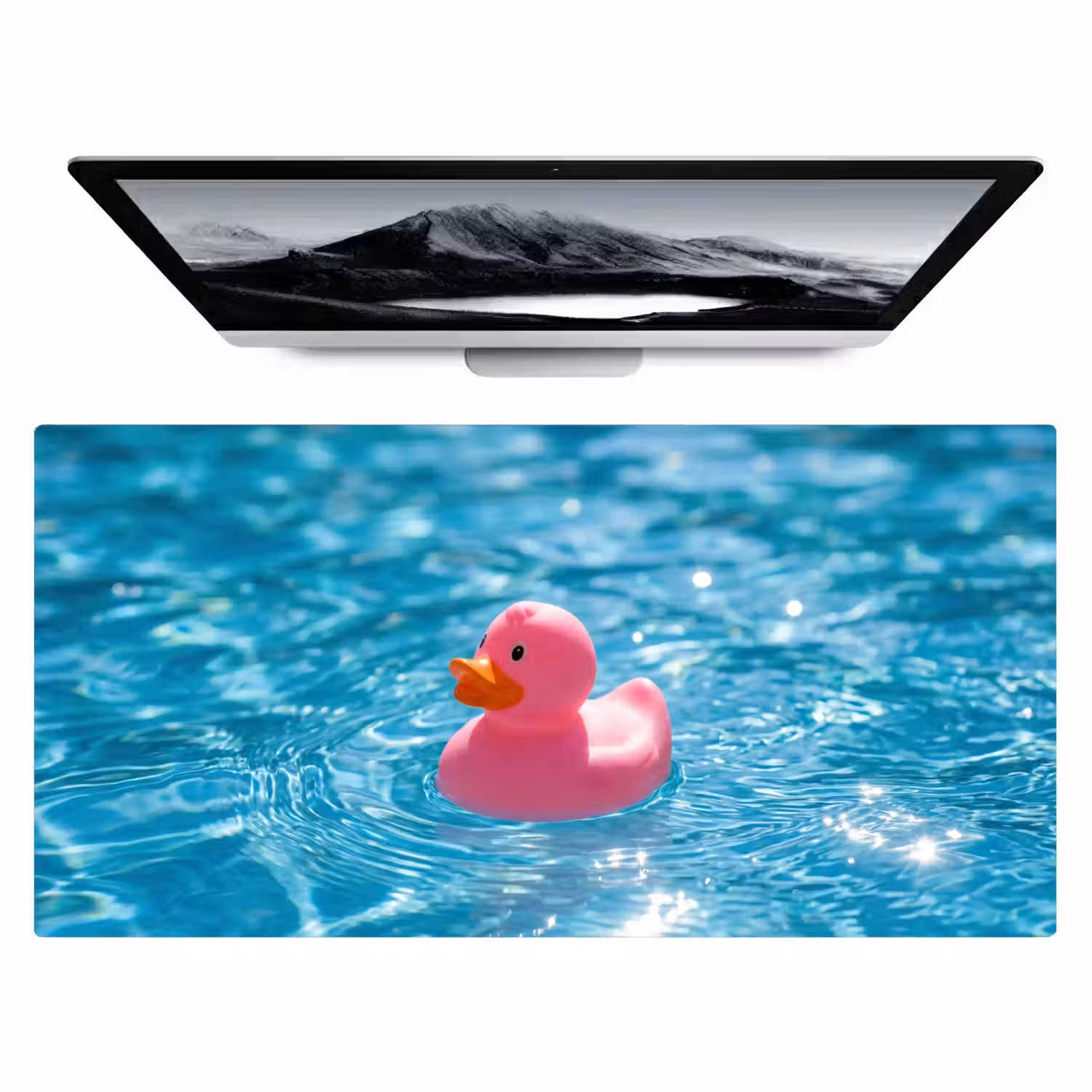 Badeend - Dobberend - Roze Muismat XXL klein -zzz3d