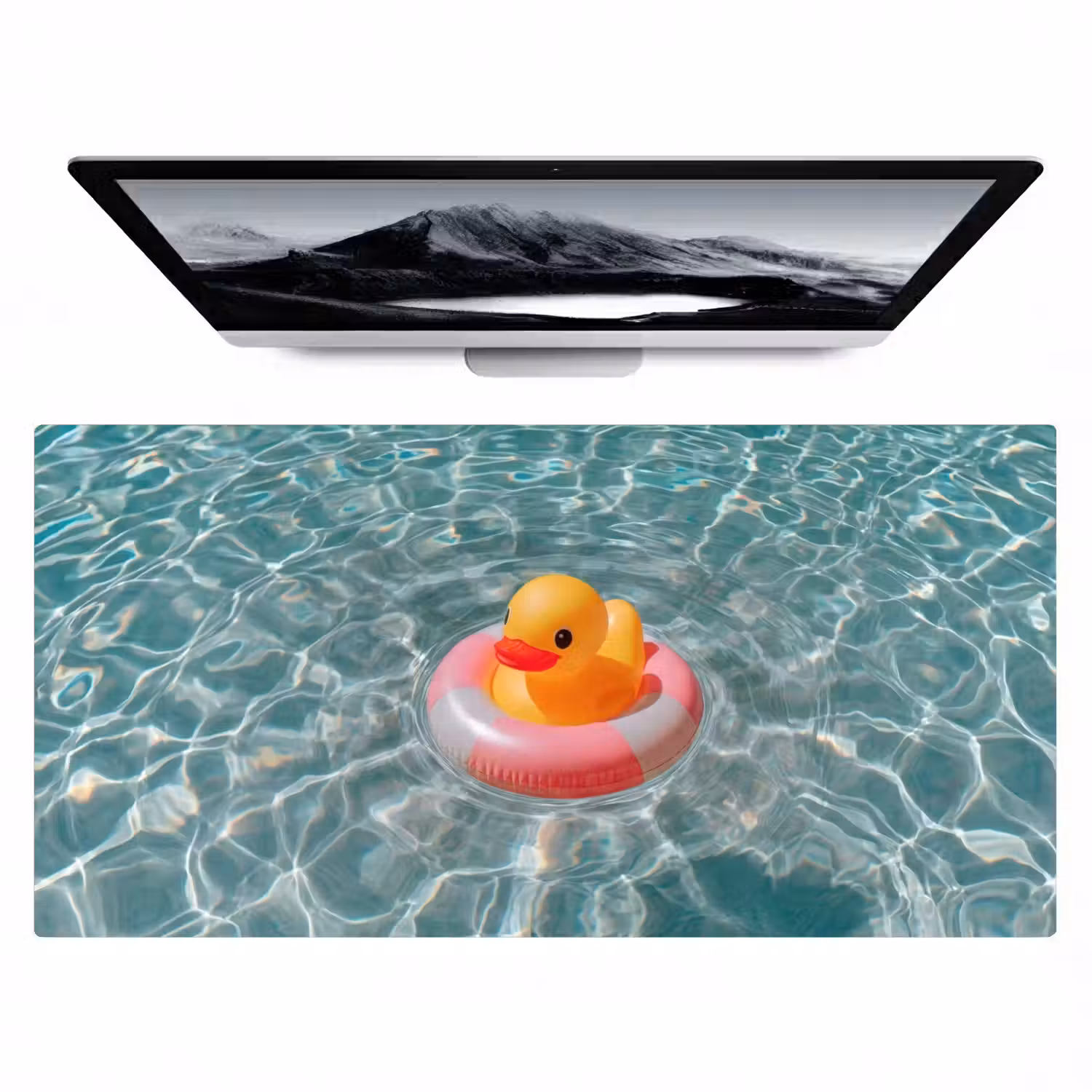 Badeend - Zwemband - Geel Muismat XXL klein -zzz3d