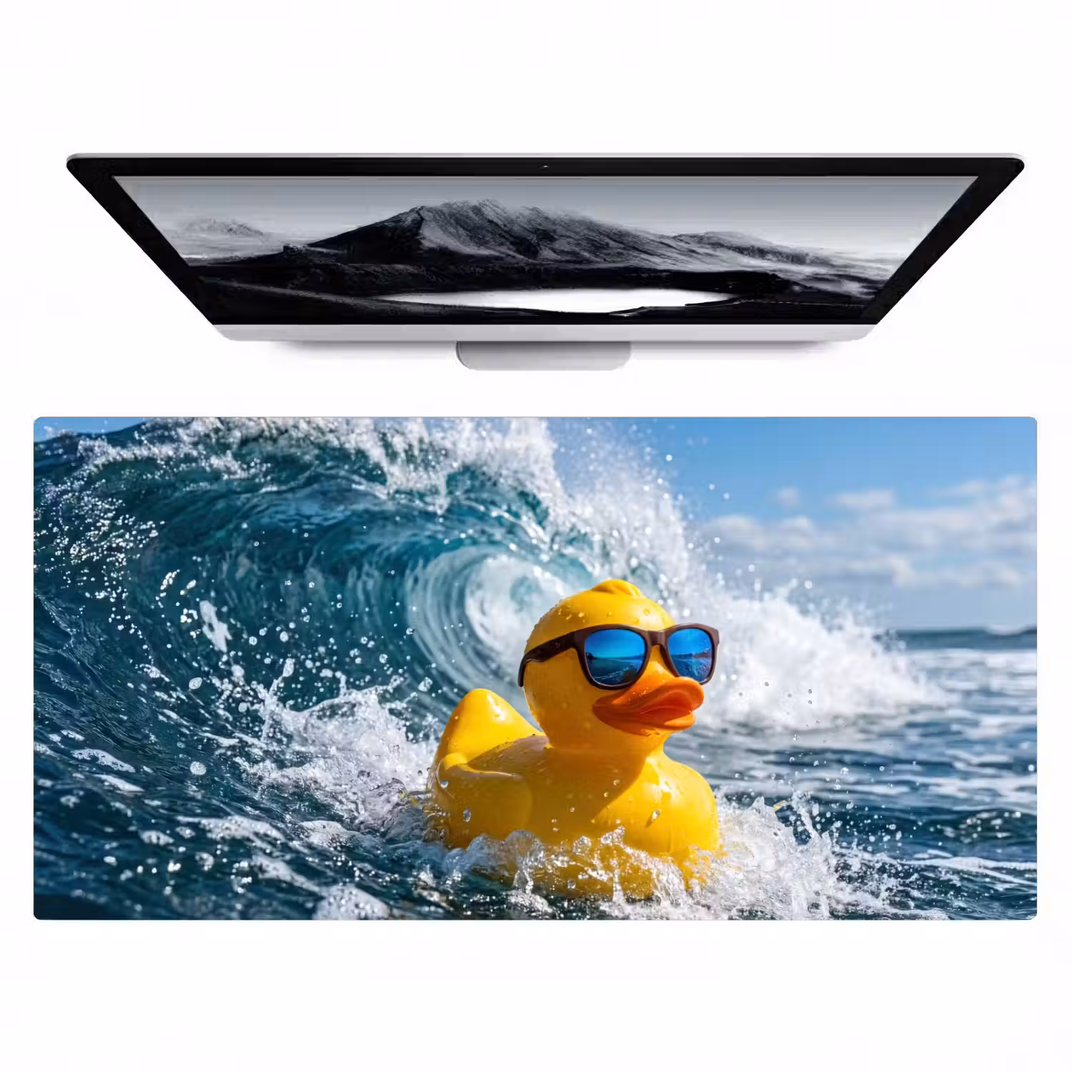 Badeend - Stoer - Golven Muismat XXL klein -zzz3d