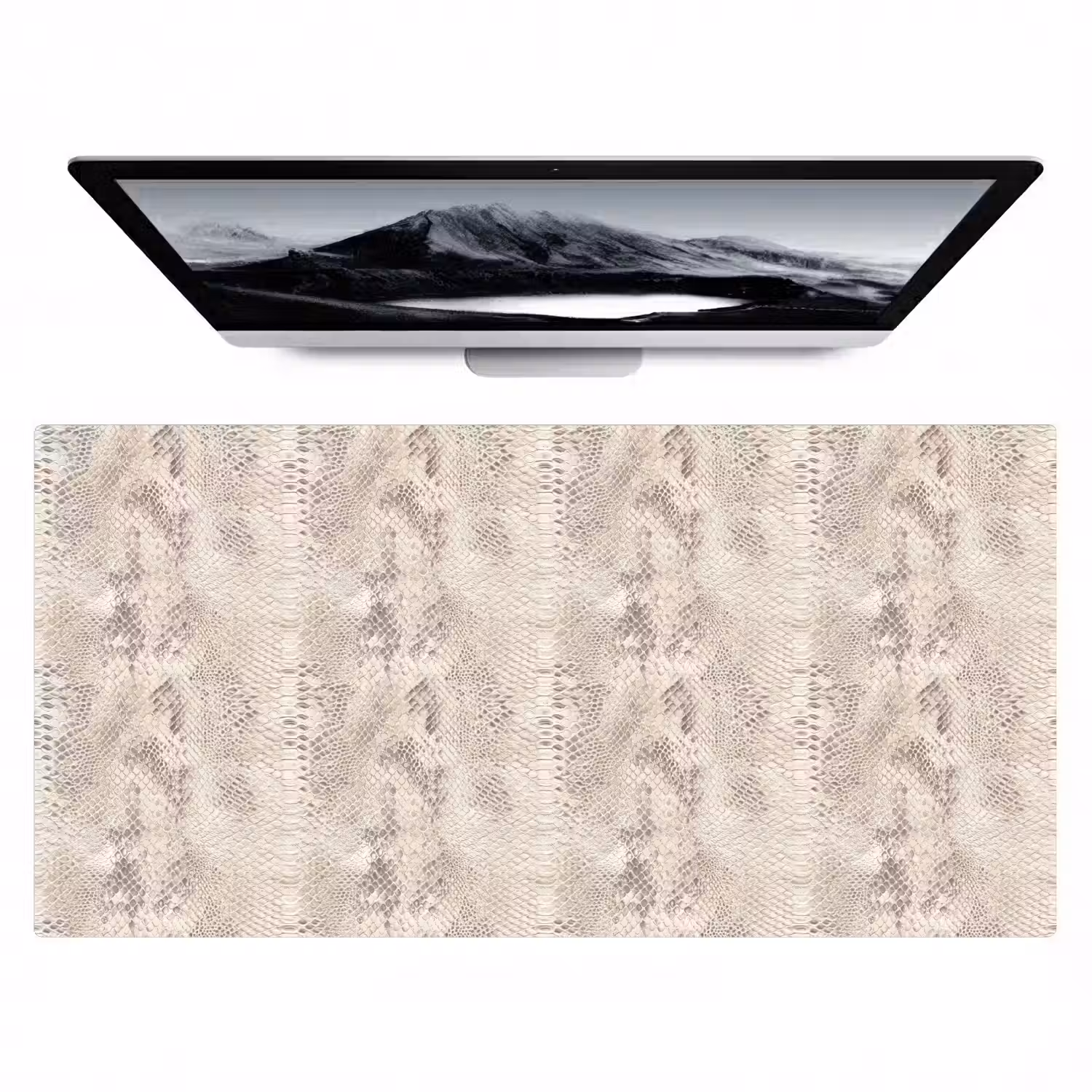 Slang - Patroon - Beige Muismat XXL klein 681 -zzz3d