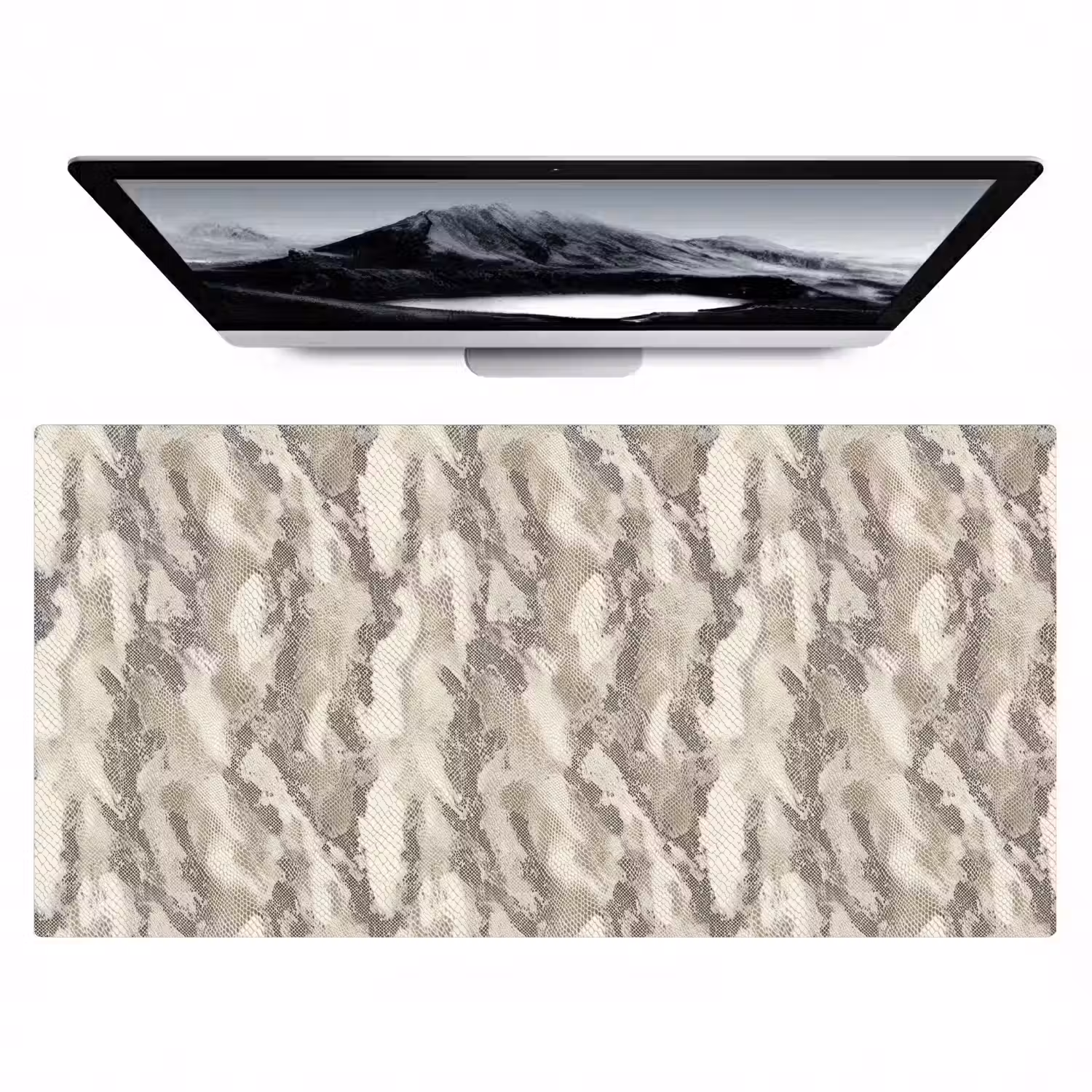 Slang - Patroon - Taupe Muismat XXL klein 681 -zzz3d