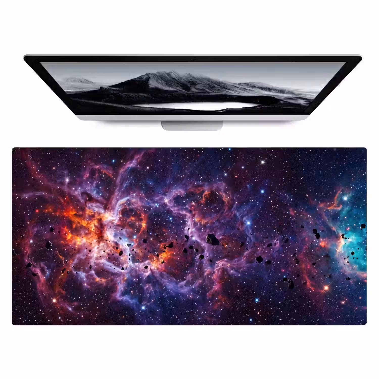 Space - Stars - Abstract - Colorful Muismat XXL klein -zzz3d