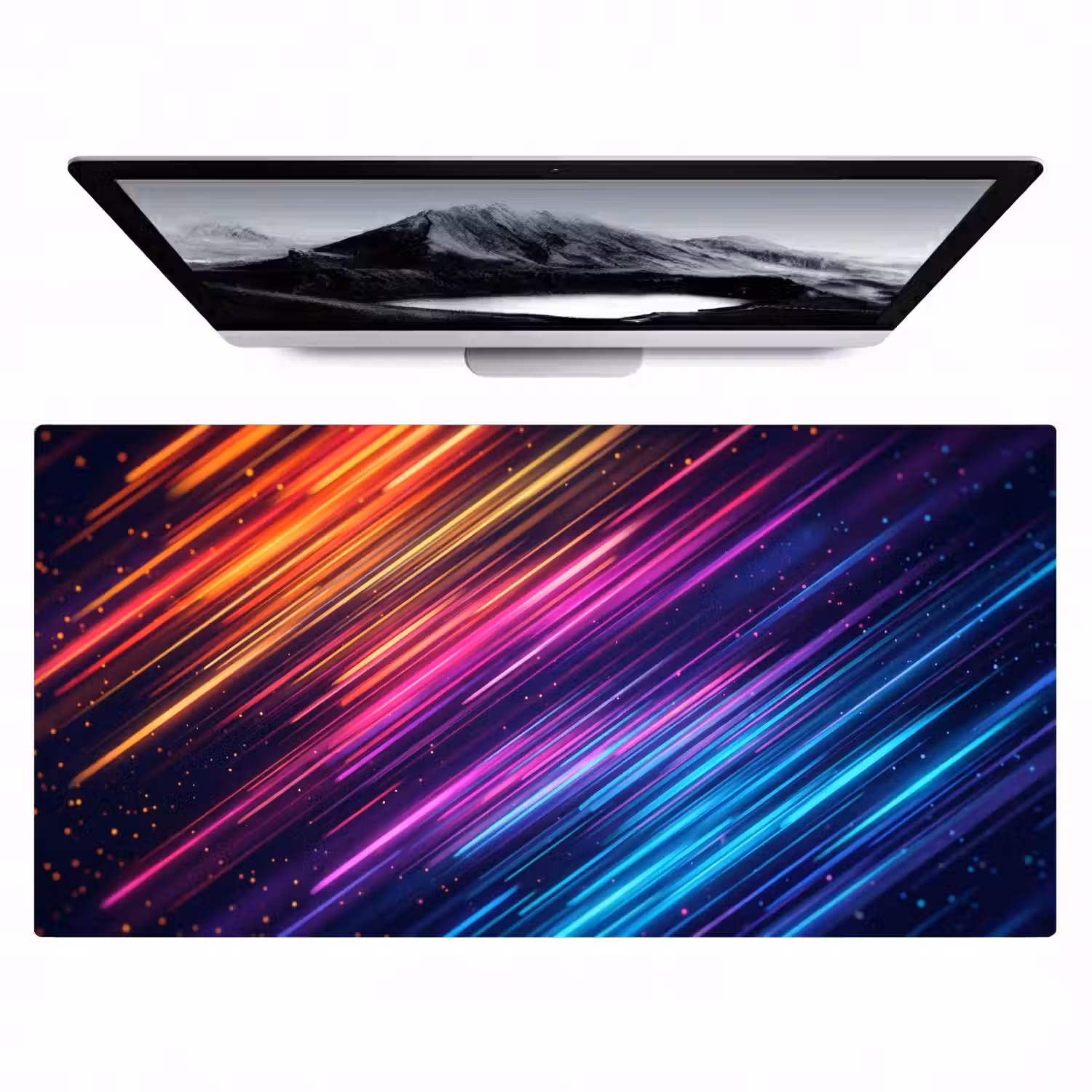 Snelheid - Kosmos - Kleurrijk Muismat XXL klein -zzz3d
