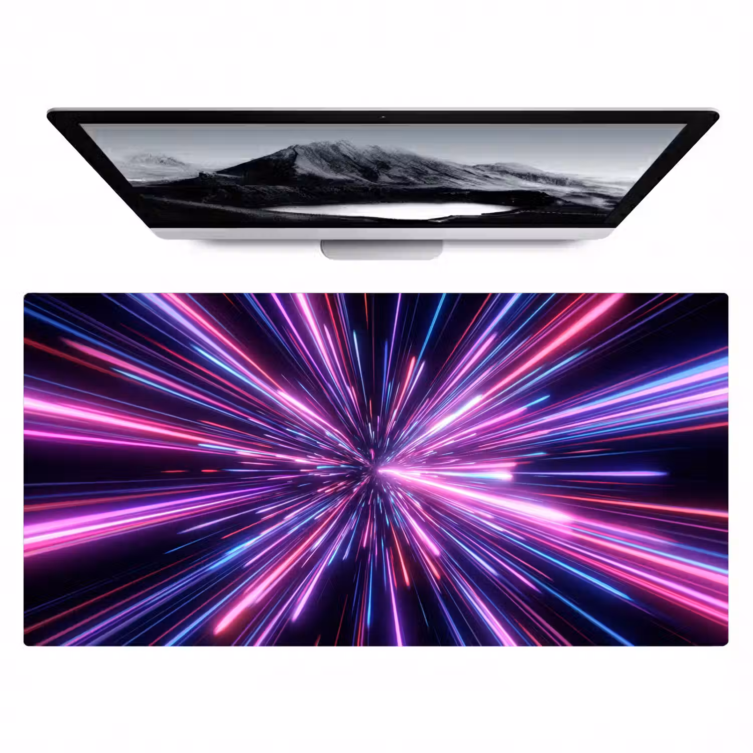 Lichtsnelheid - Ruimte - Roze - Paars Muismat XXL klein -zzz3d