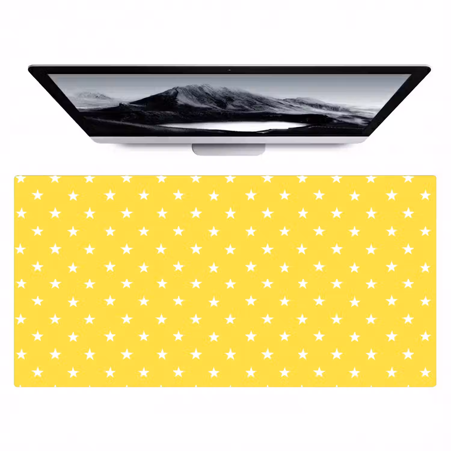 Sterren - Patroon - Minimalistisch - Geel Muismat XXL klein 681 -zzz3d