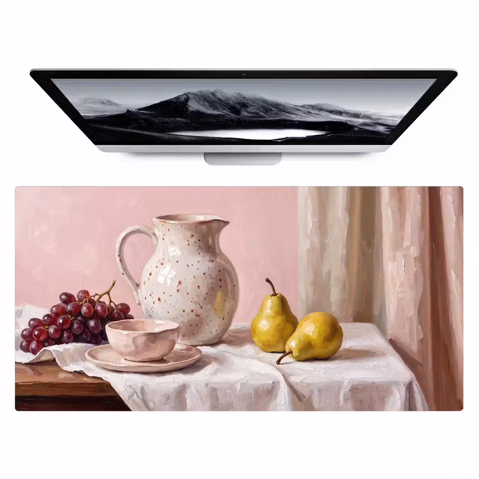 Desk Mat - Still Life - Fruit - Pink - Stilleven - Fruit - Roze Muismat XXL klein