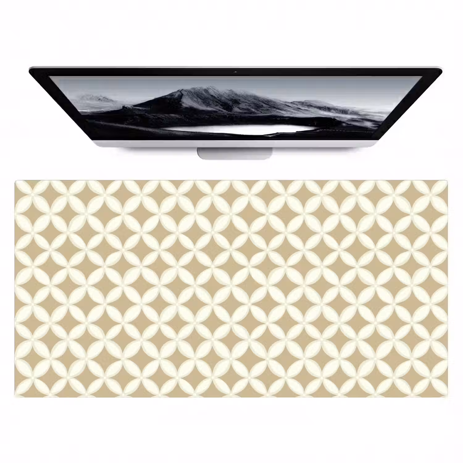 Symmetrisch - Motief - Beige Muismat XXL klein 681 -zzz3d