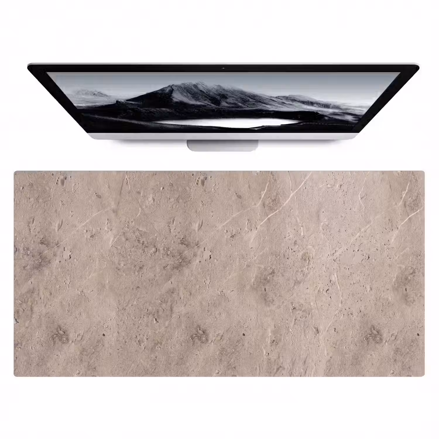 Textuur - Steen - Patroon - Rustiek - Beige Muismat XXL klein -zzz3d