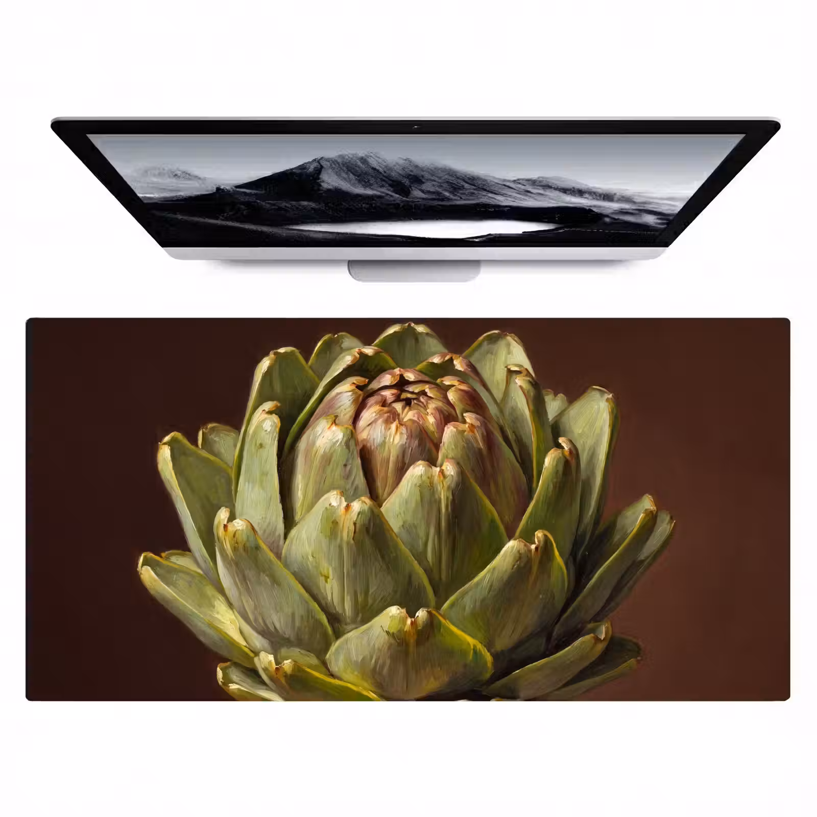 Desk Mat - Vegetable - Artichoke - Green - Groente - Artisjok - Groen Muismat XXL klein