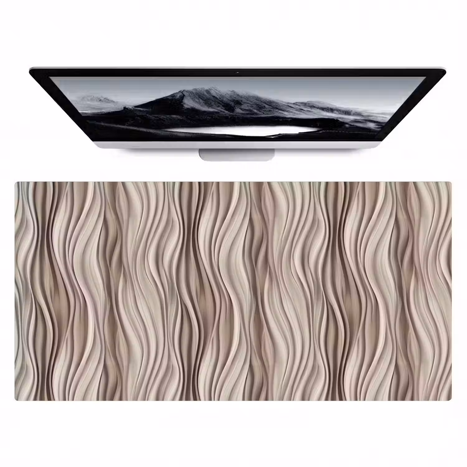 Golven - 3D - Crème Muismat XXL klein 681 -zzz3d