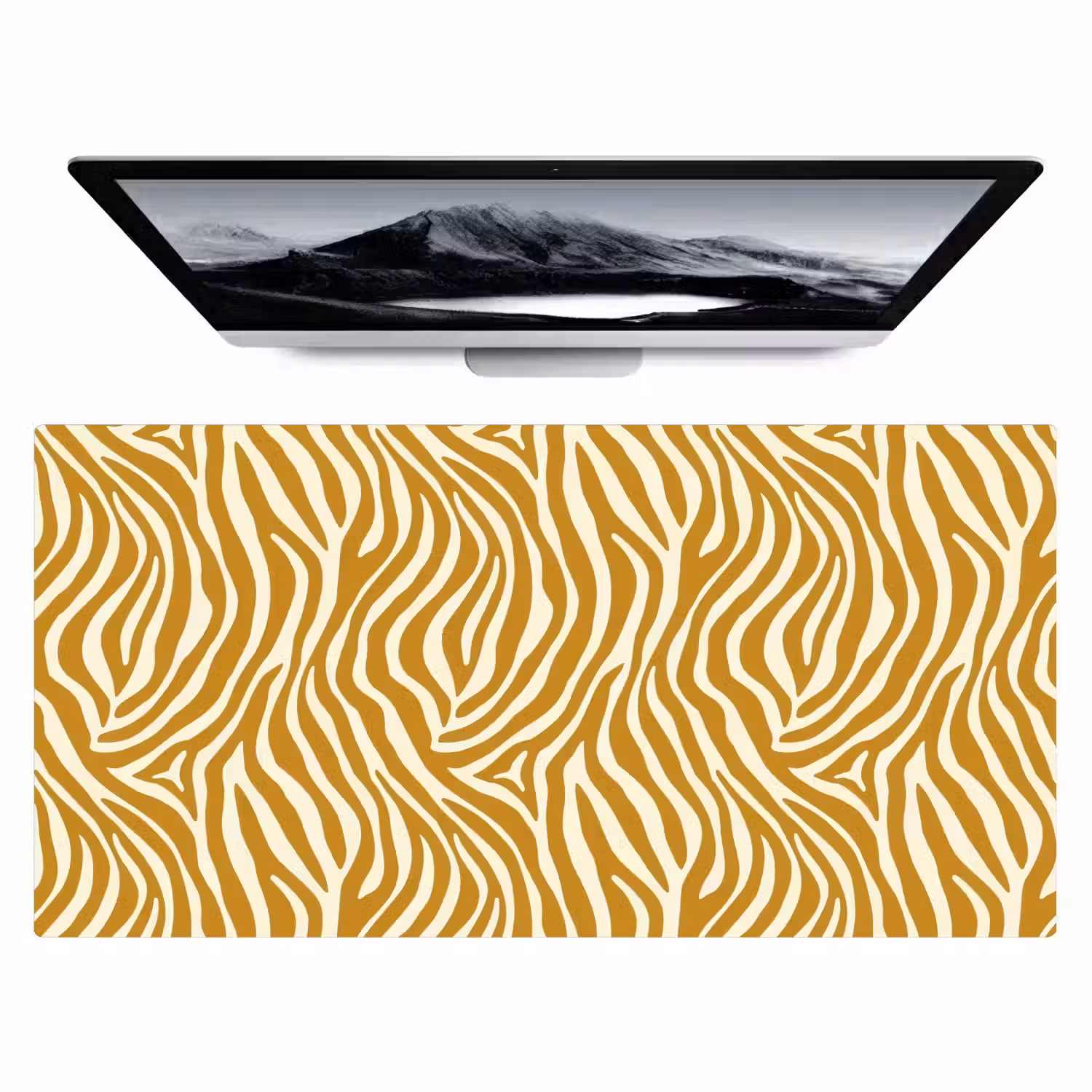 Zebra - Klassiek - Oker - Geel Muismat XXL klein 681 -zzz3d