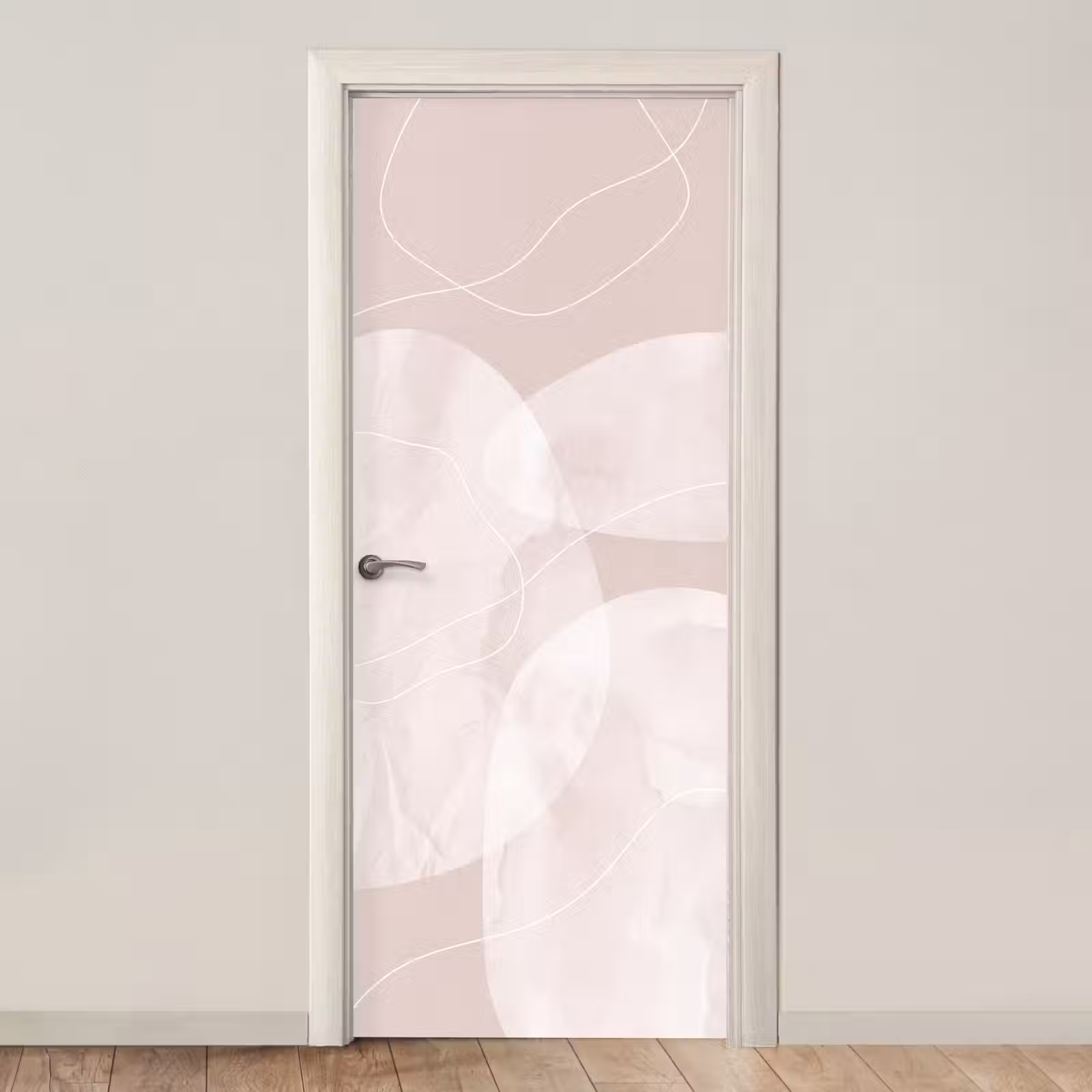 Door sticker - Art - Lines - Modern - Kunst - Lijnen - Modern deurposter klein