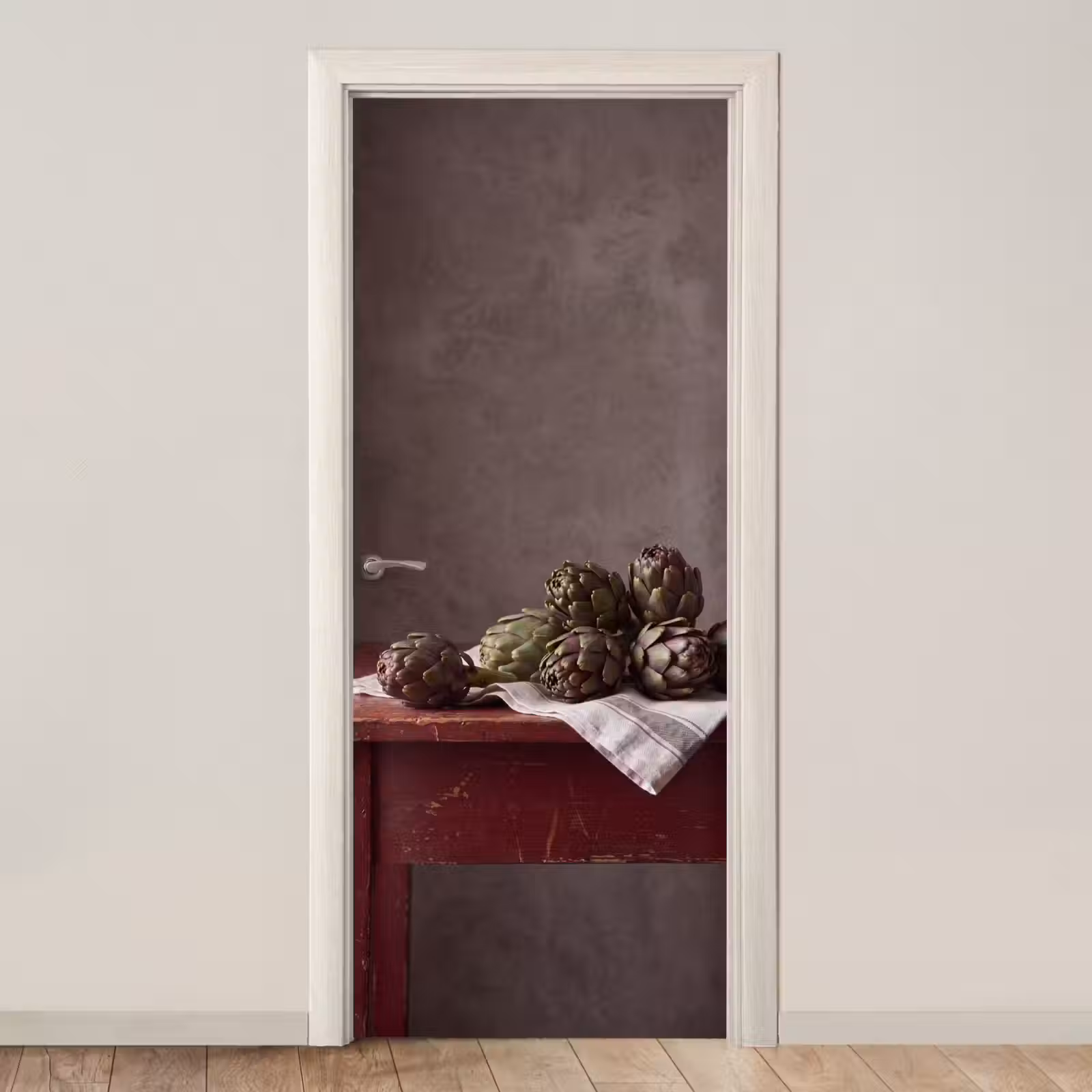 Door sticker - Artichoke - Food - Rustic - Artisjok - Eten - Rustiek deurposter klein