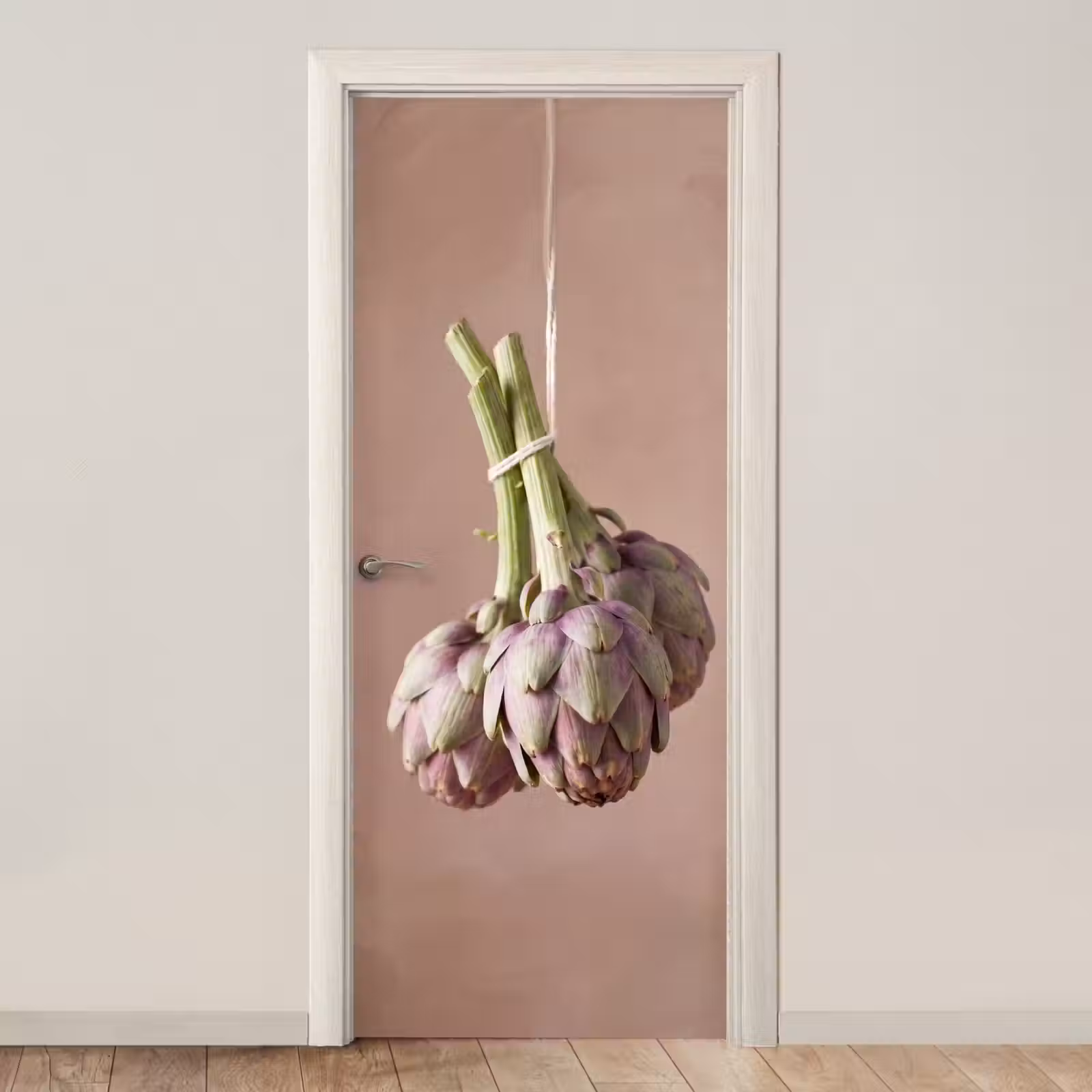 Door sticker - Artichokes - Hanging - Vegetables - Artisjokken - Hangend - Groenten deurposter klein