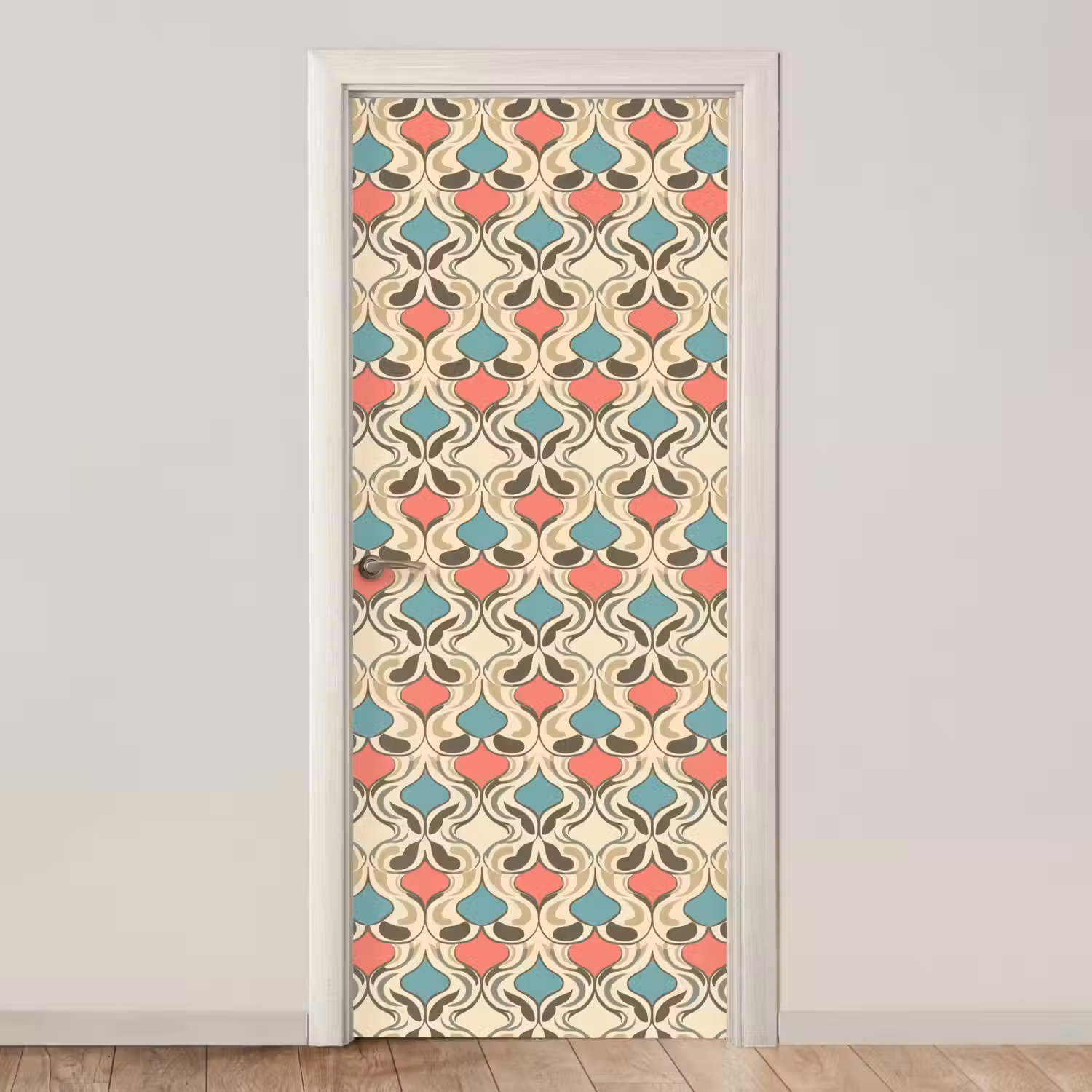 Barok - Retro - Kleurrijk deurposter klein 289 -3d_beige