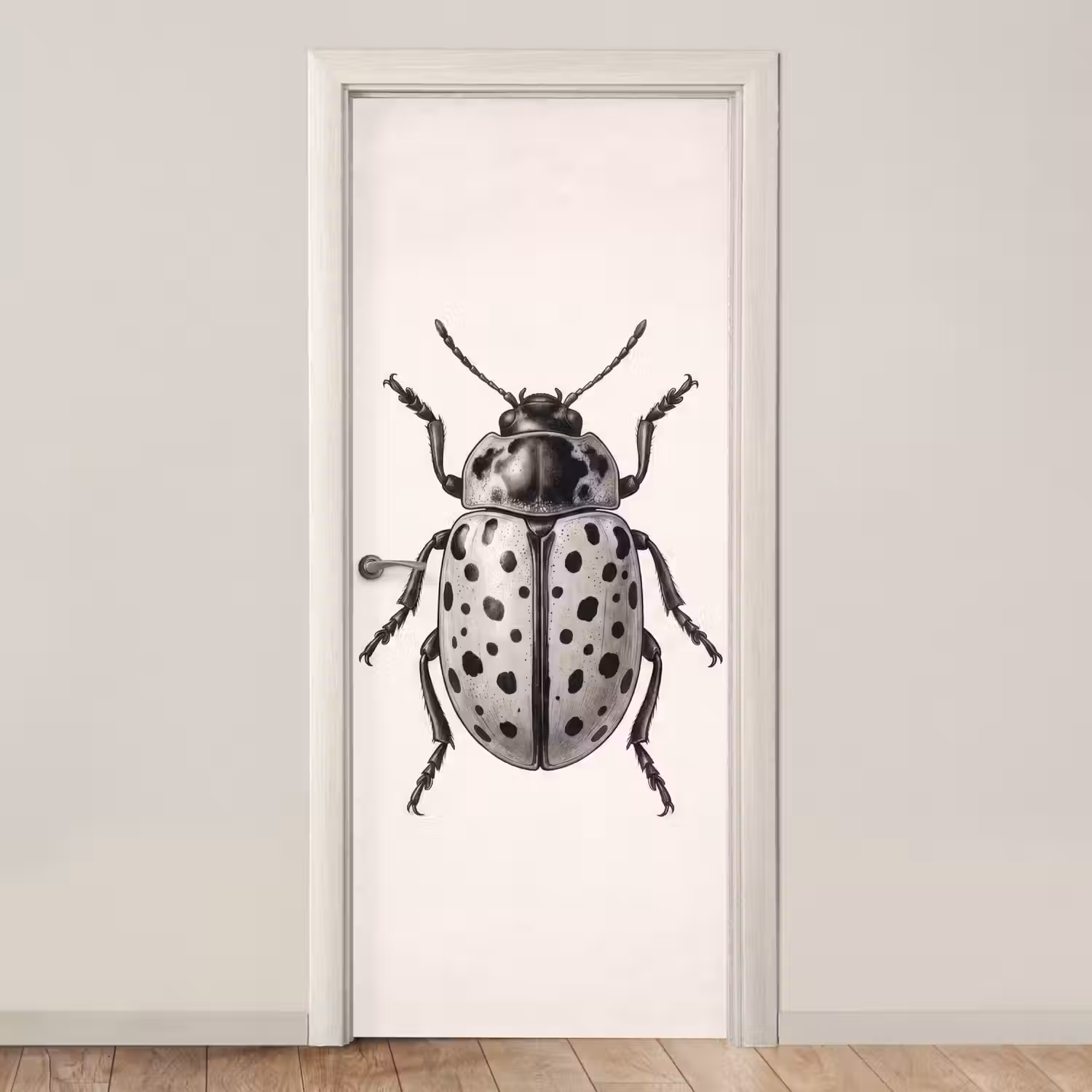 Kever - Insect - Vintage deurposter klein -3d_beige