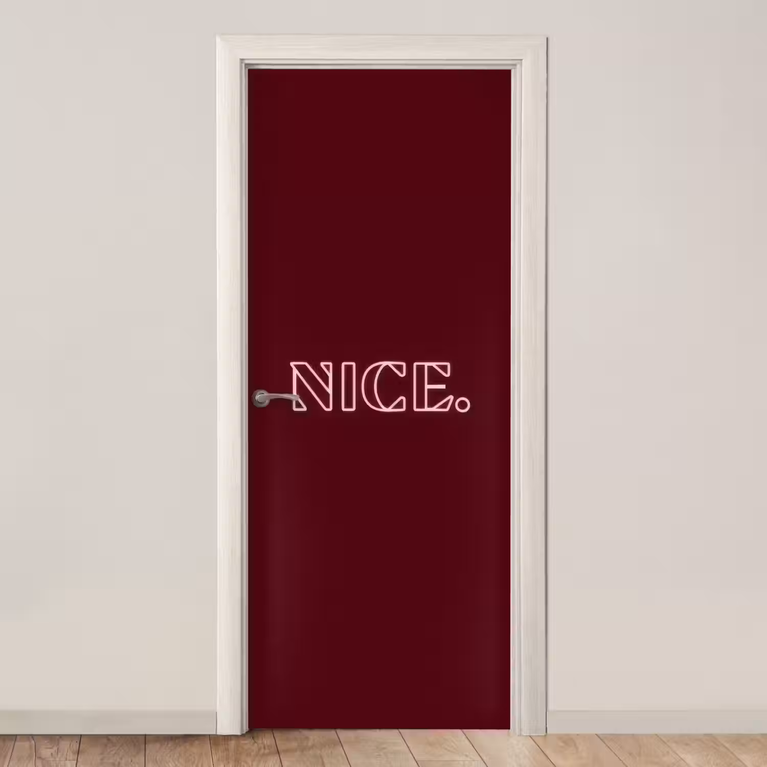 Bordeaux - Nice - minimalistisch deurposter klein -3d_beige