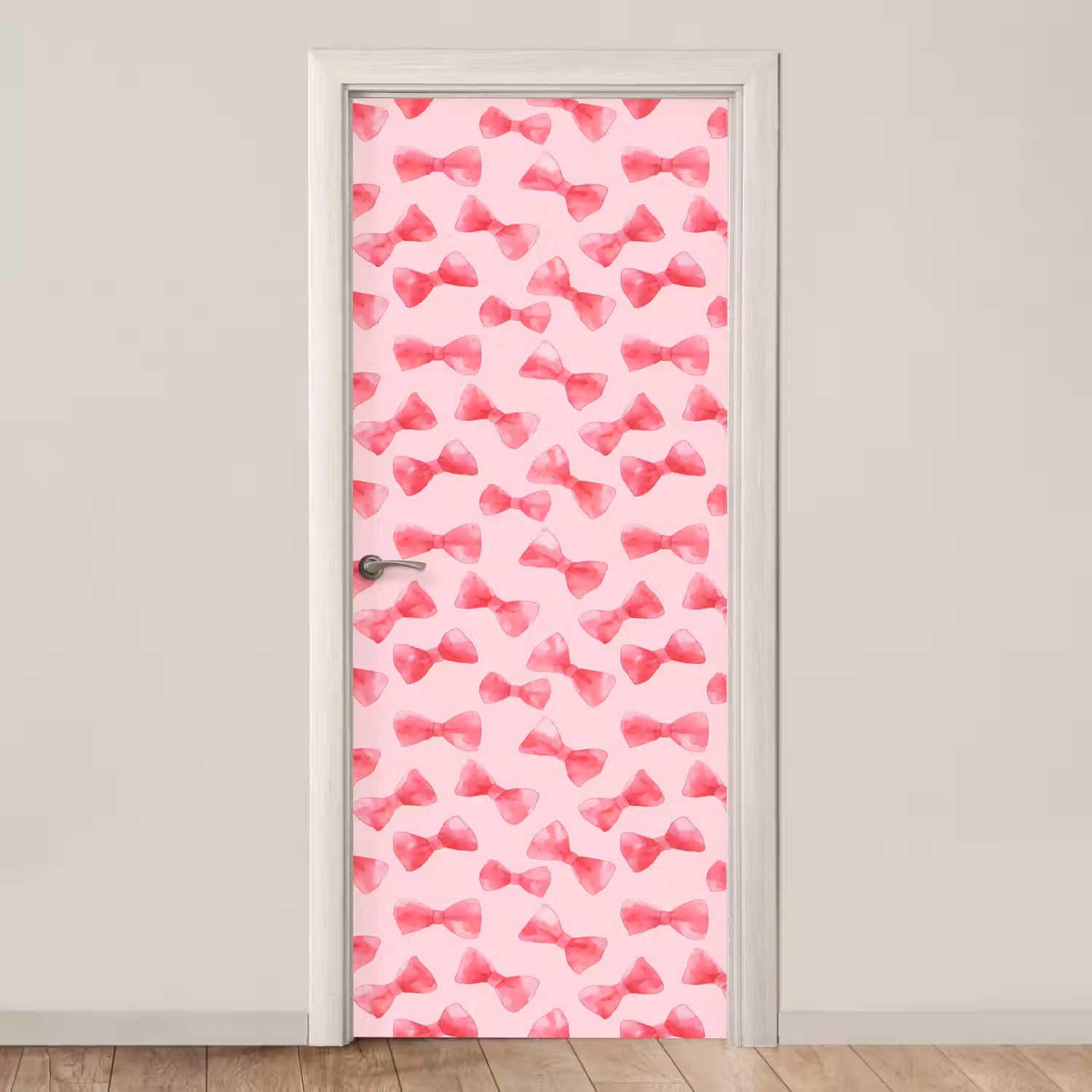 Strikken - Aquarel - Roze deurposter klein 289 -3d_beige