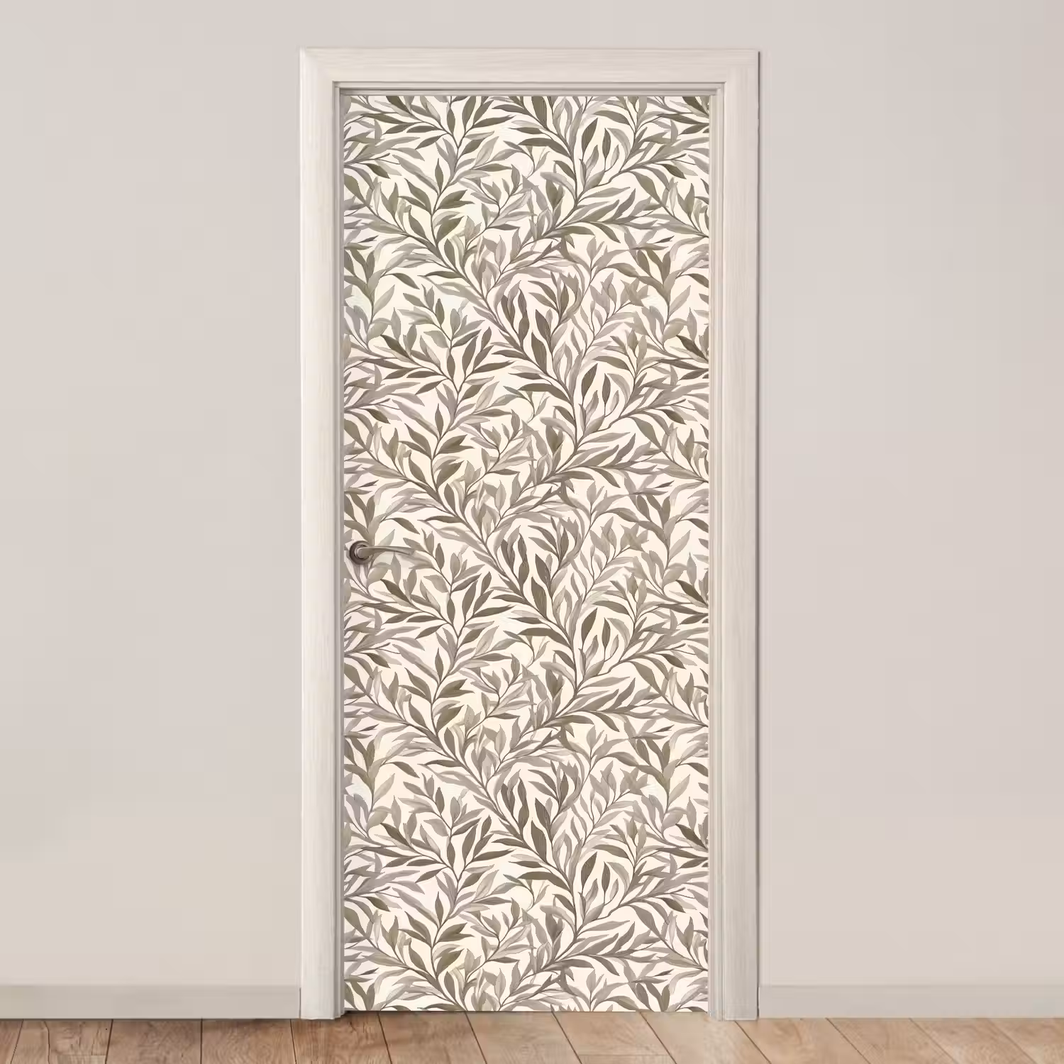 Takken - Botanisch - Taupe deurposter klein 289 -3d_beige