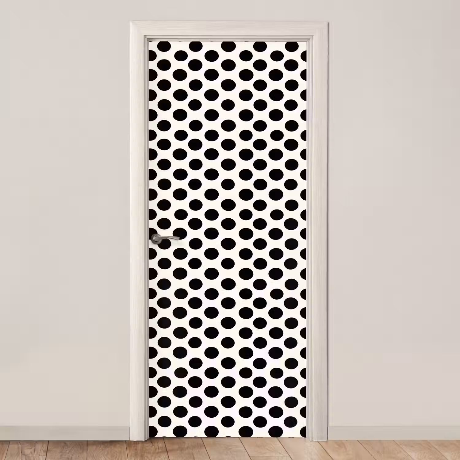 Klassiek - Stippen - Zwart deurposter klein 289 -3d_beige