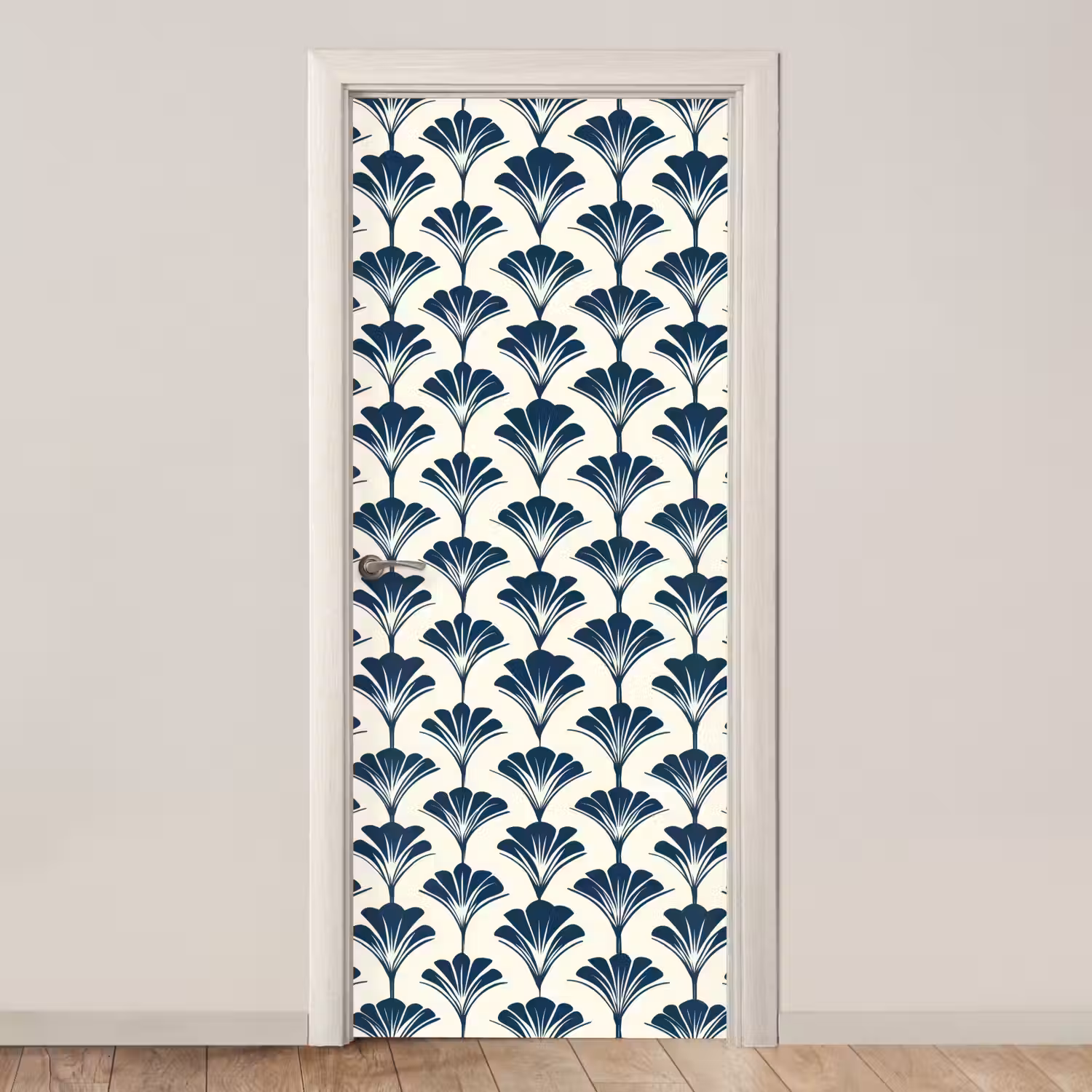 Klassiek - Motief - Blauw deurposter klein 289 -3d_beige