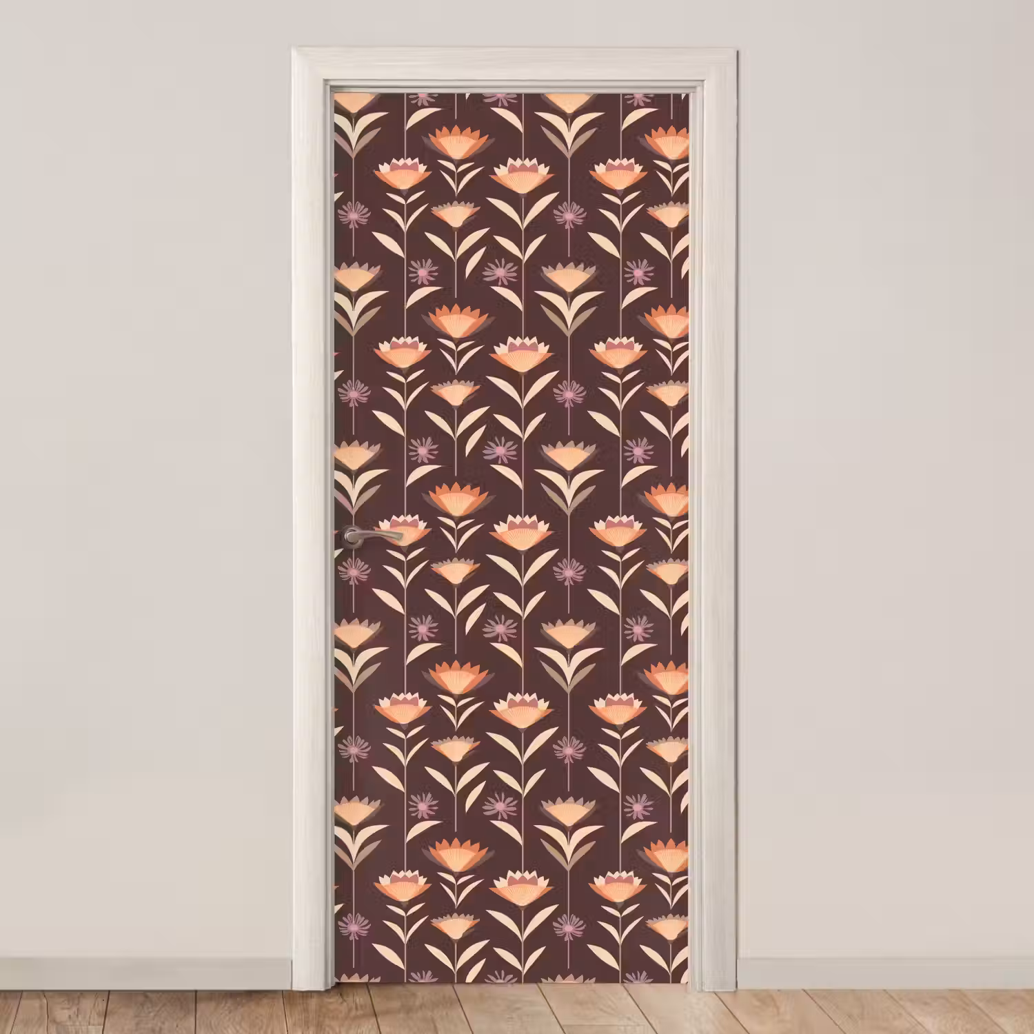 Elegant - Retro - Bruin deurposter klein 289 -3d_beige