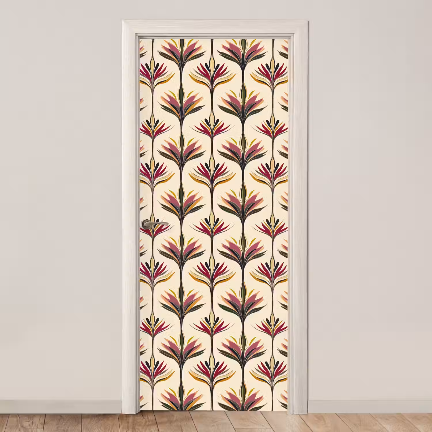 Waaier - Motief - Kleurrijk deurposter klein 289 -3d_beige
