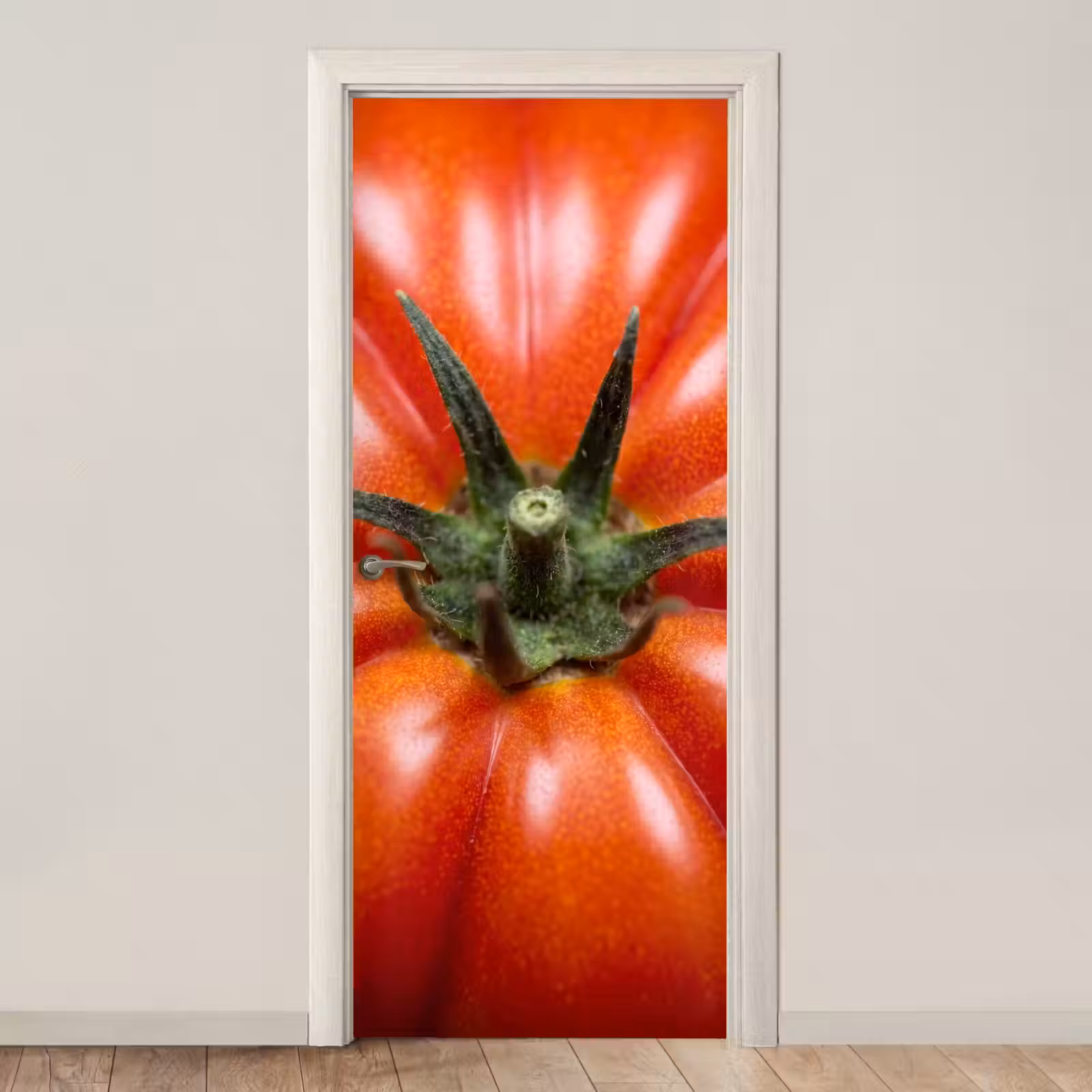 Door sticker - Food - Tomato - Red - Eten - Tomaat - Rood deurposter klein