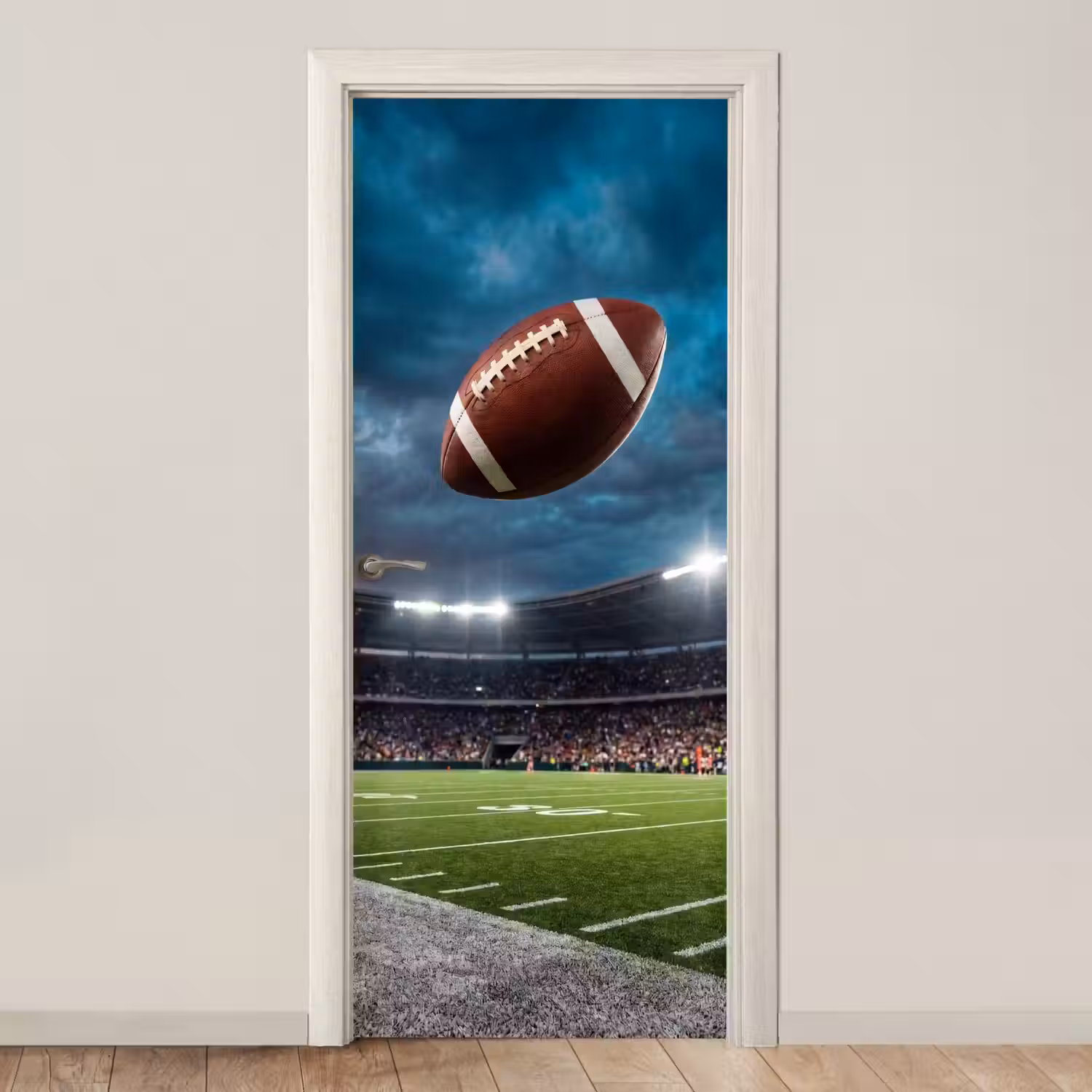 Football - Bal - Stadion - Sport deurposter klein -3d_beige