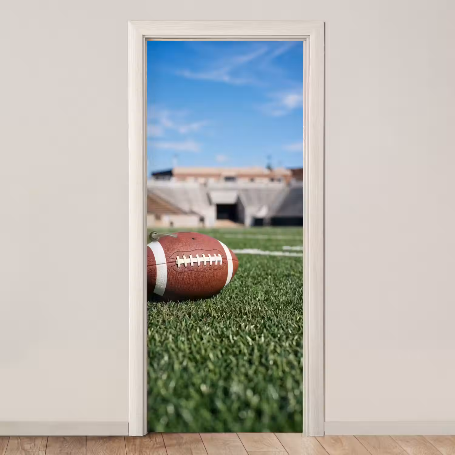 Football - Veld - Stadion - Sport deurposter klein -3d_beige
