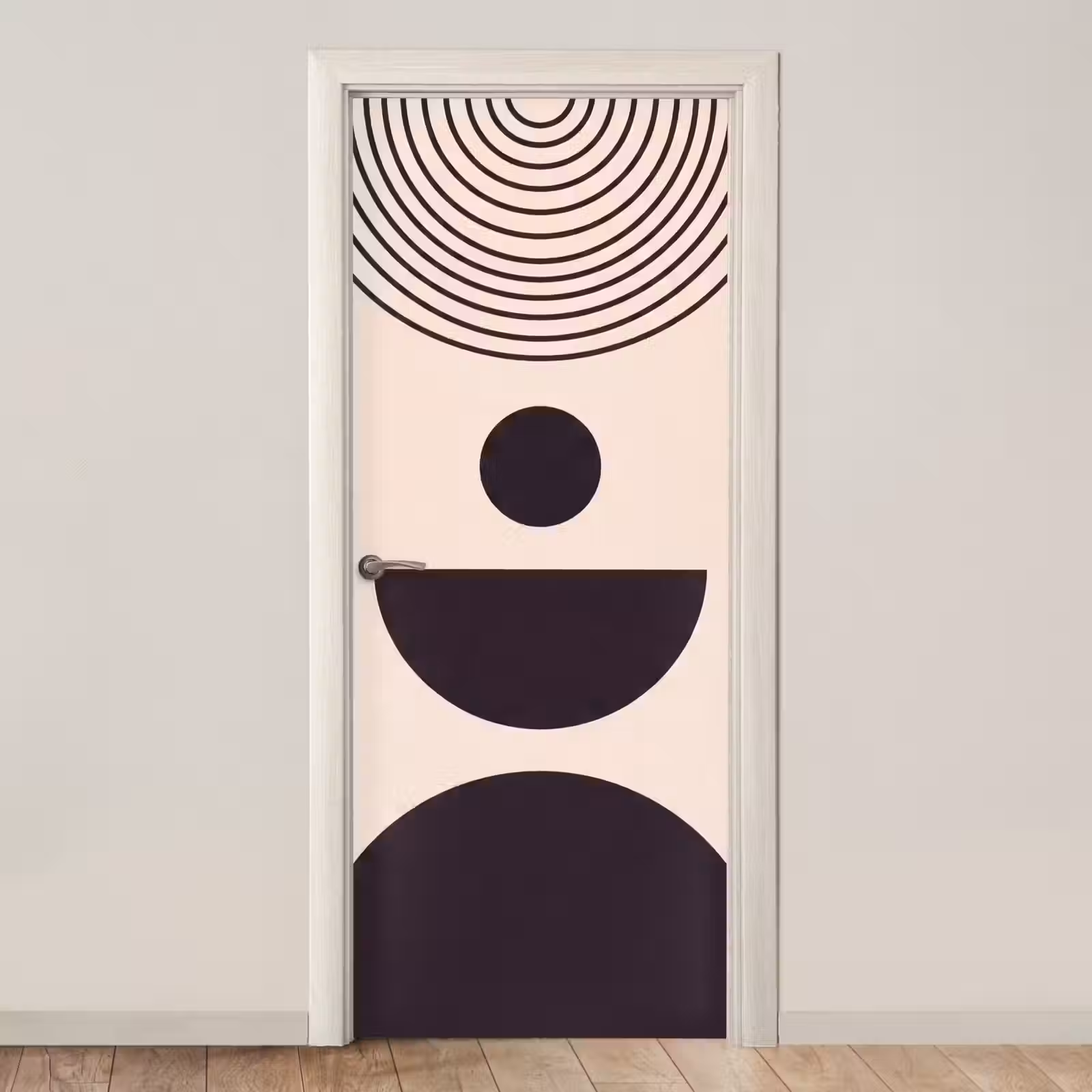 Door sticker - Geometric Balance - Art - Geometrische balans - Kunst deurposter klein