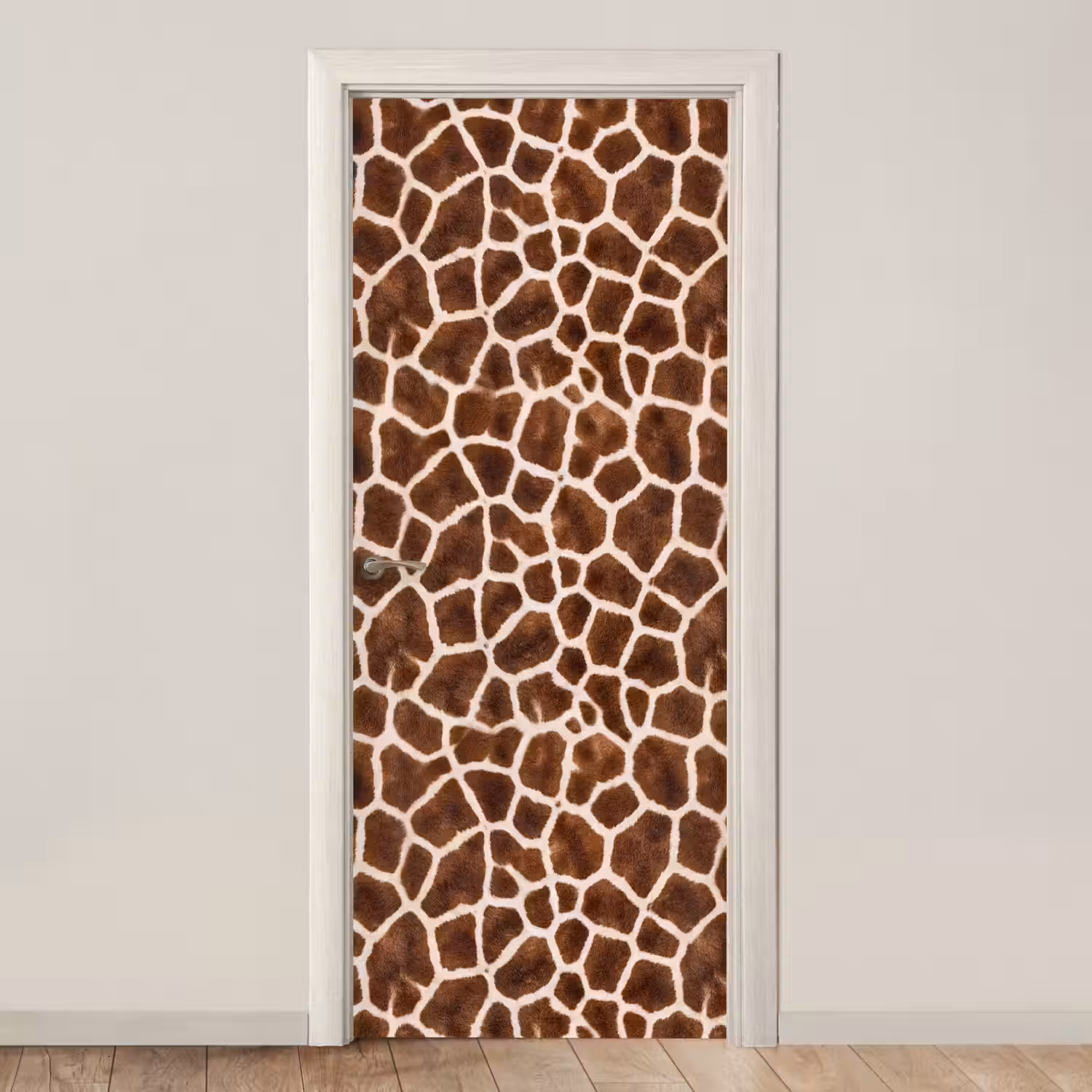 Giraf - Vacht - Klassiek - Bruin deurposter klein -3d_beige