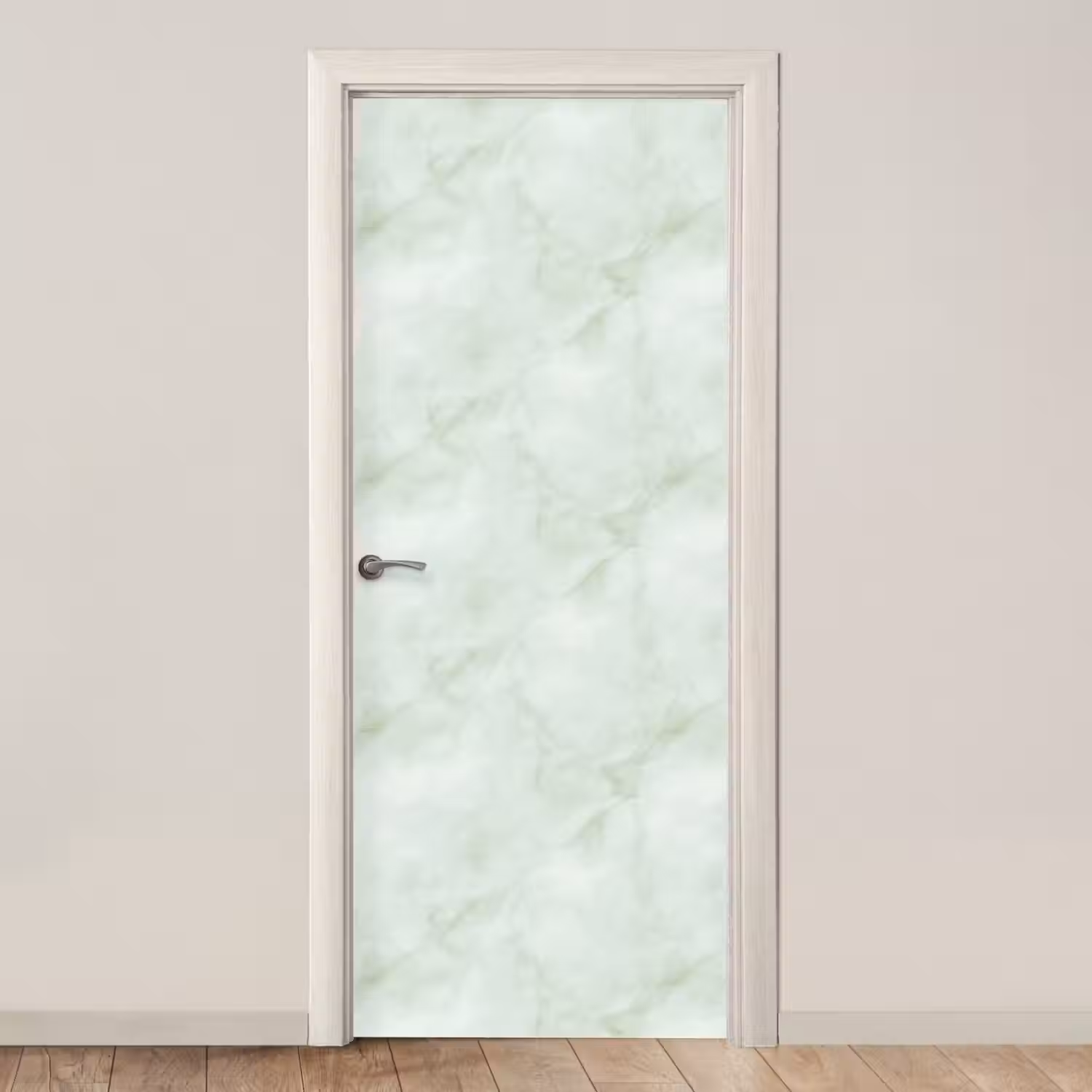Groen - Marmer - Vloeiende aders deurposter klein 289 -3d_beige