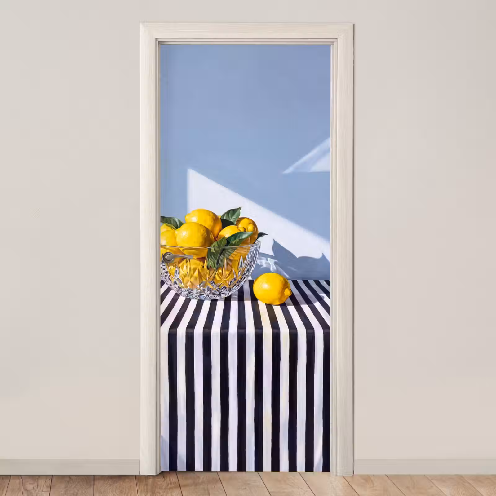 Door sticker - Lemons - Fruit - Yellow - Citroenen - Fruit - Geel deurposter klein