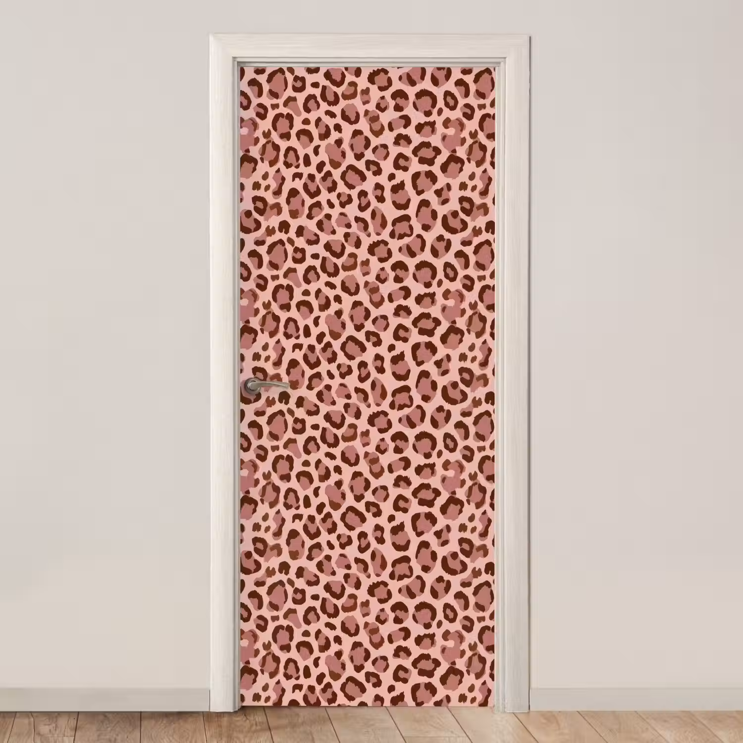 Luipaard - Patroon - Roze deurposter klein 289 -3d_beige