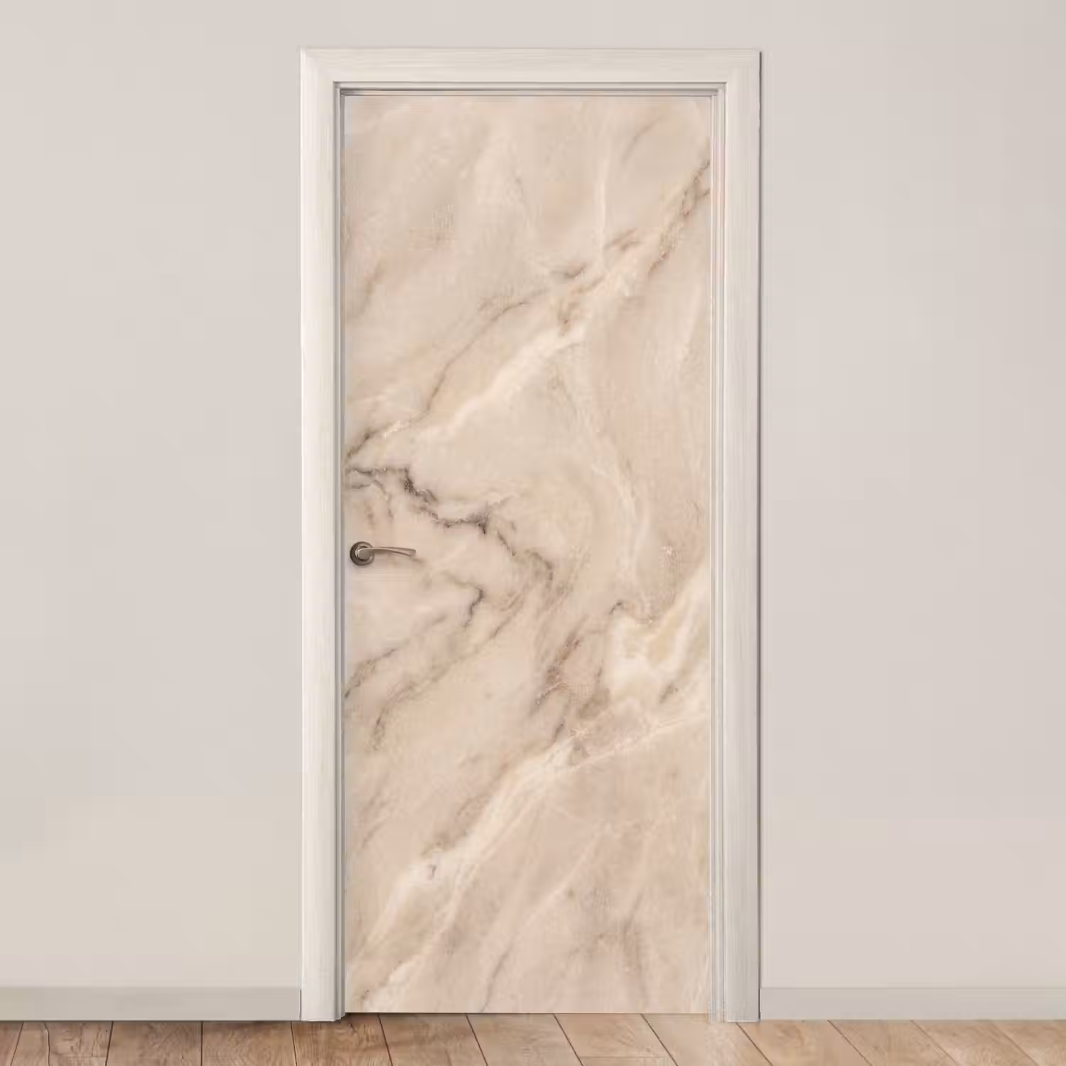 Marmer - Patroon - Abstract - Modern - Beige deurposter klein -3d_beige