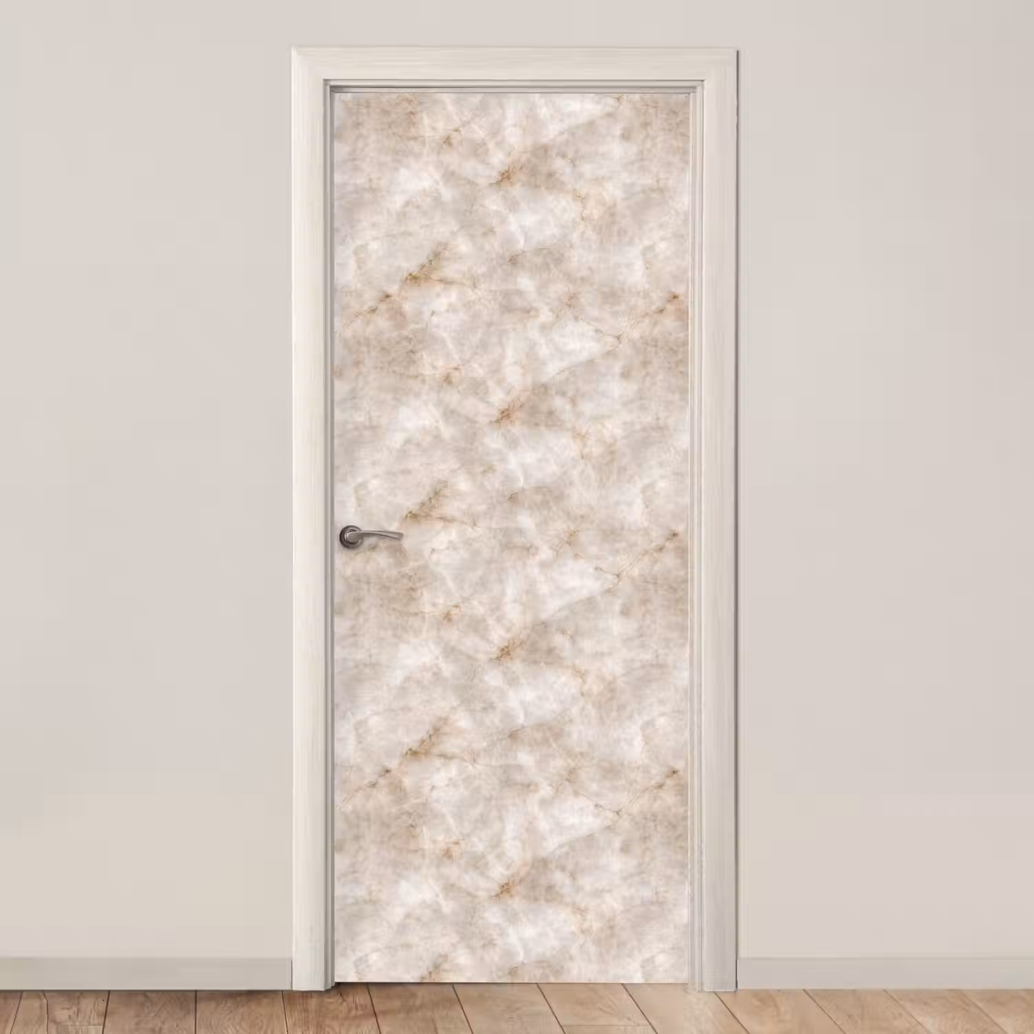 Marmer - Patroon - Klassiek deurposter klein 289 -3d_beige