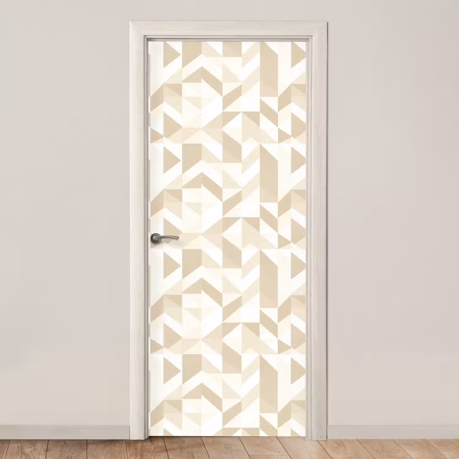 Modern - Abstract - Beige deurposter klein 289 -3d_beige