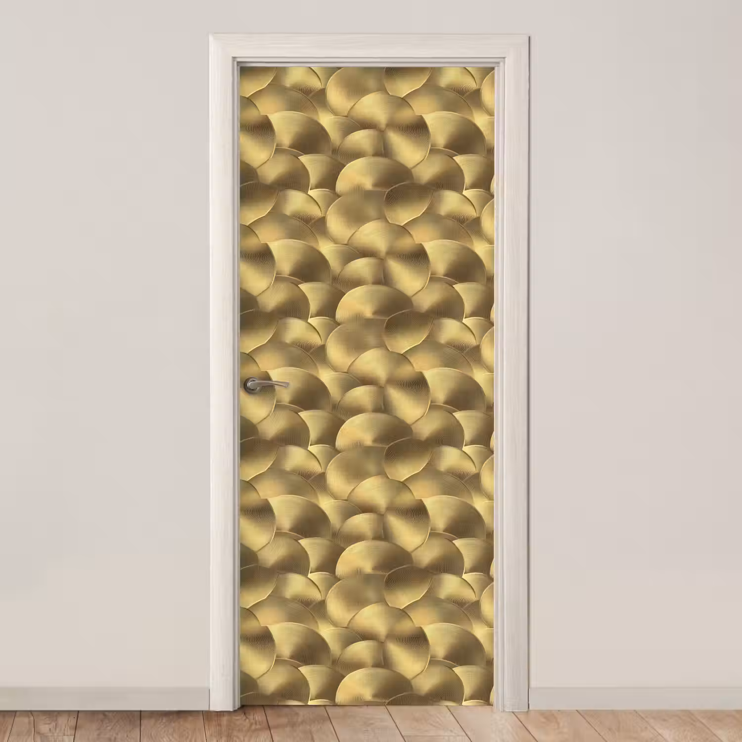 Modern - Cirkel - Goud deurposter klein 289 -3d_beige