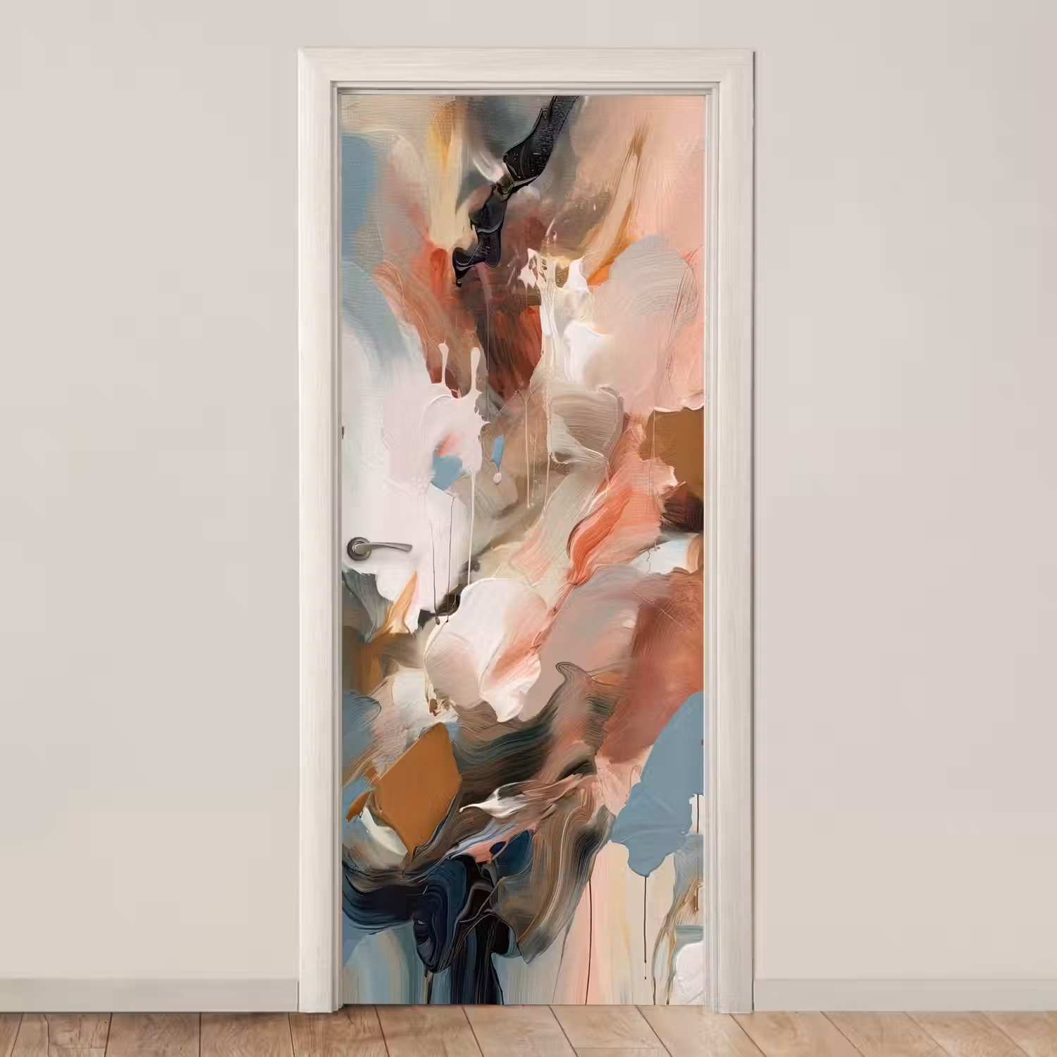 Verf - Kleuren - Abstract - Kunst deurposter klein -3d_beige