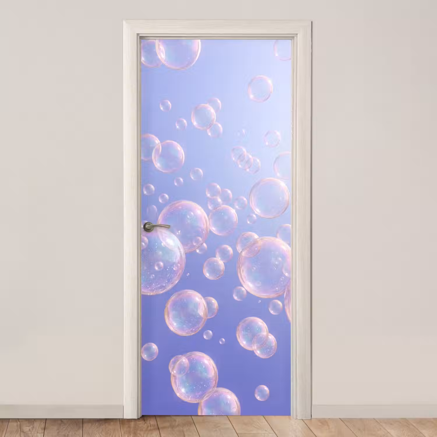 Pastel - Bubbels - Dromerig deurposter klein -3d_beige