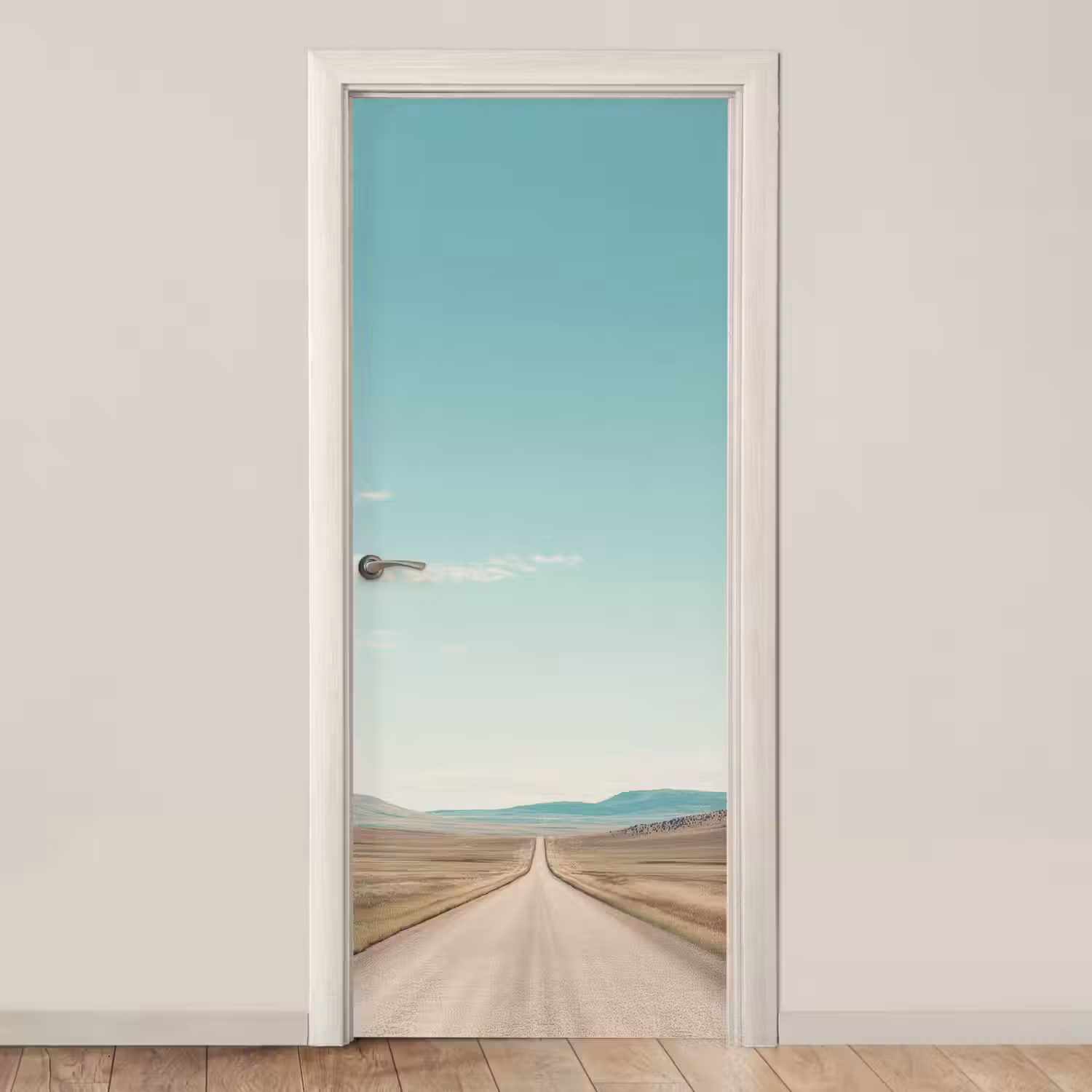 Pad - Landschap - Natuur deurposter klein -3d_beige